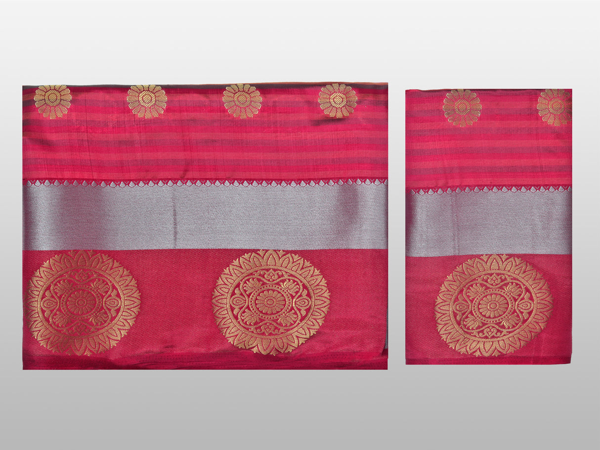 Mimosa Womens Art Silk Saree Kanjivaram Maroon Color