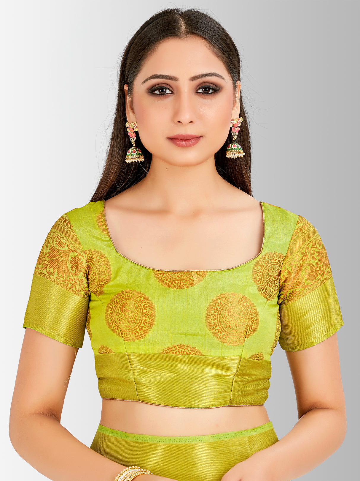 Mimosa Womens Art Silk Saree Kanjivaram Liril Color