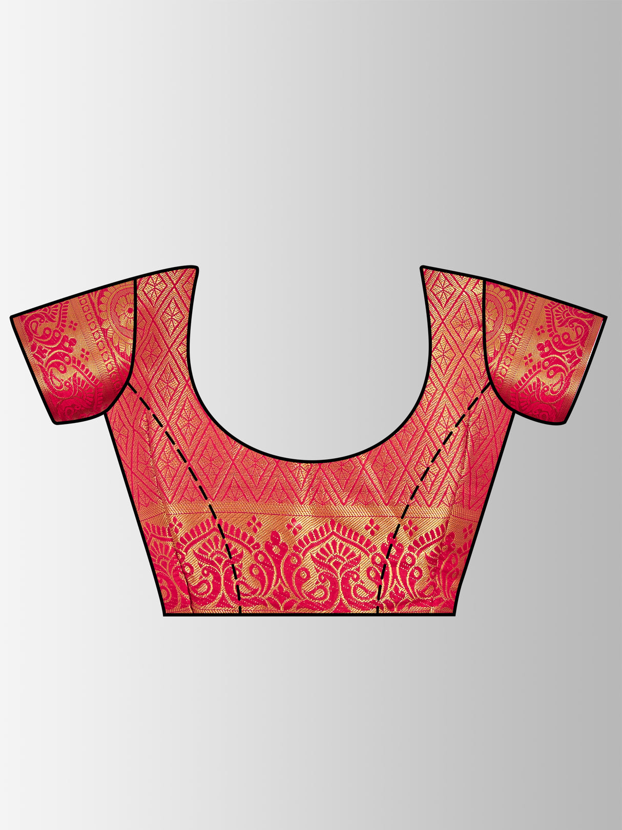 Mimosa Womens Art Silk Saree Kanjivaram Red Color