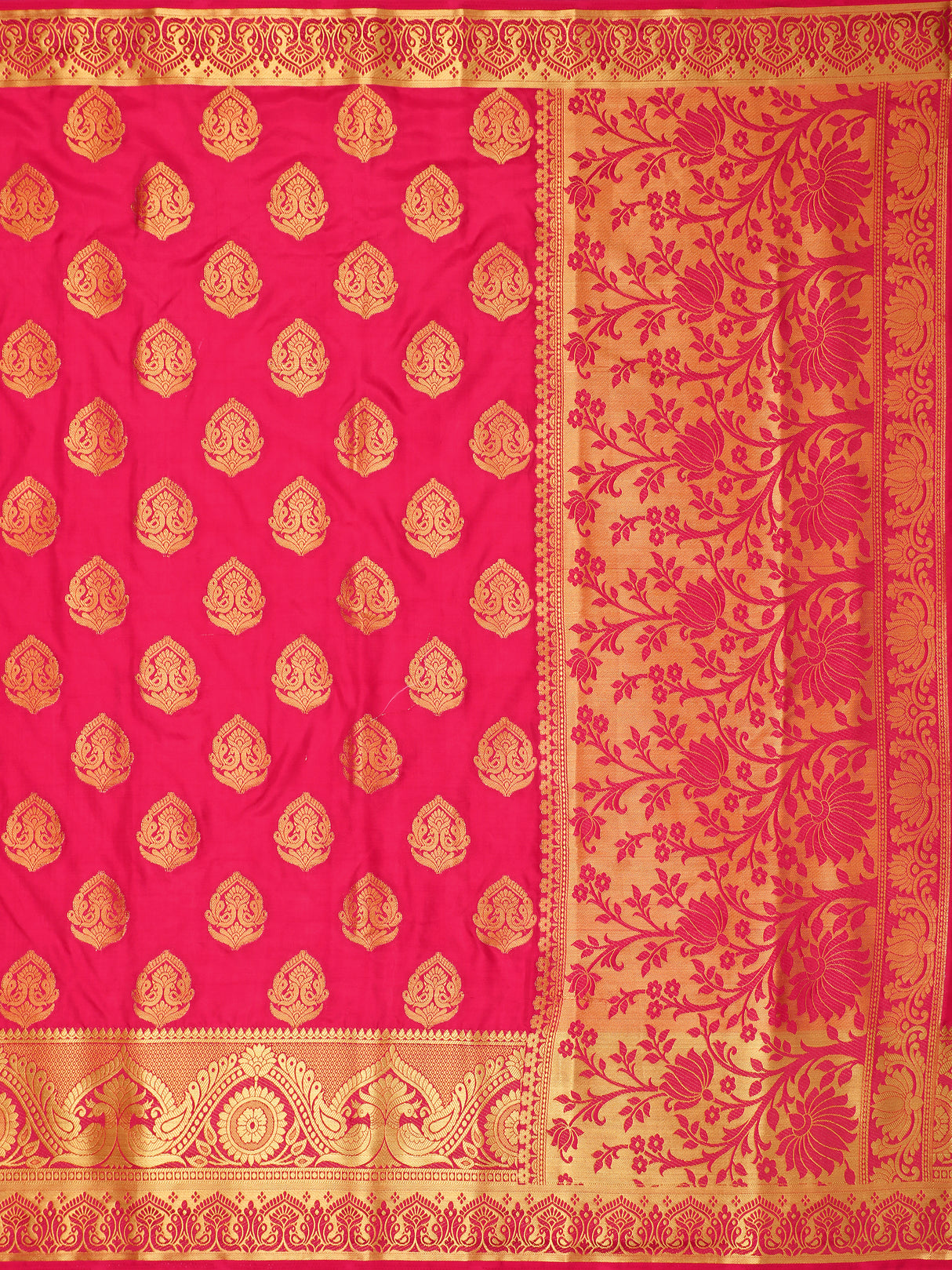 Mimosa Womens Art Silk Saree Kanjivaram Red Color