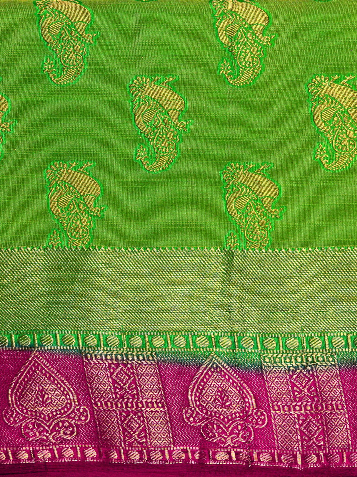 Mimosa Womens Art Silk Saree Kanjivaram Liril Color