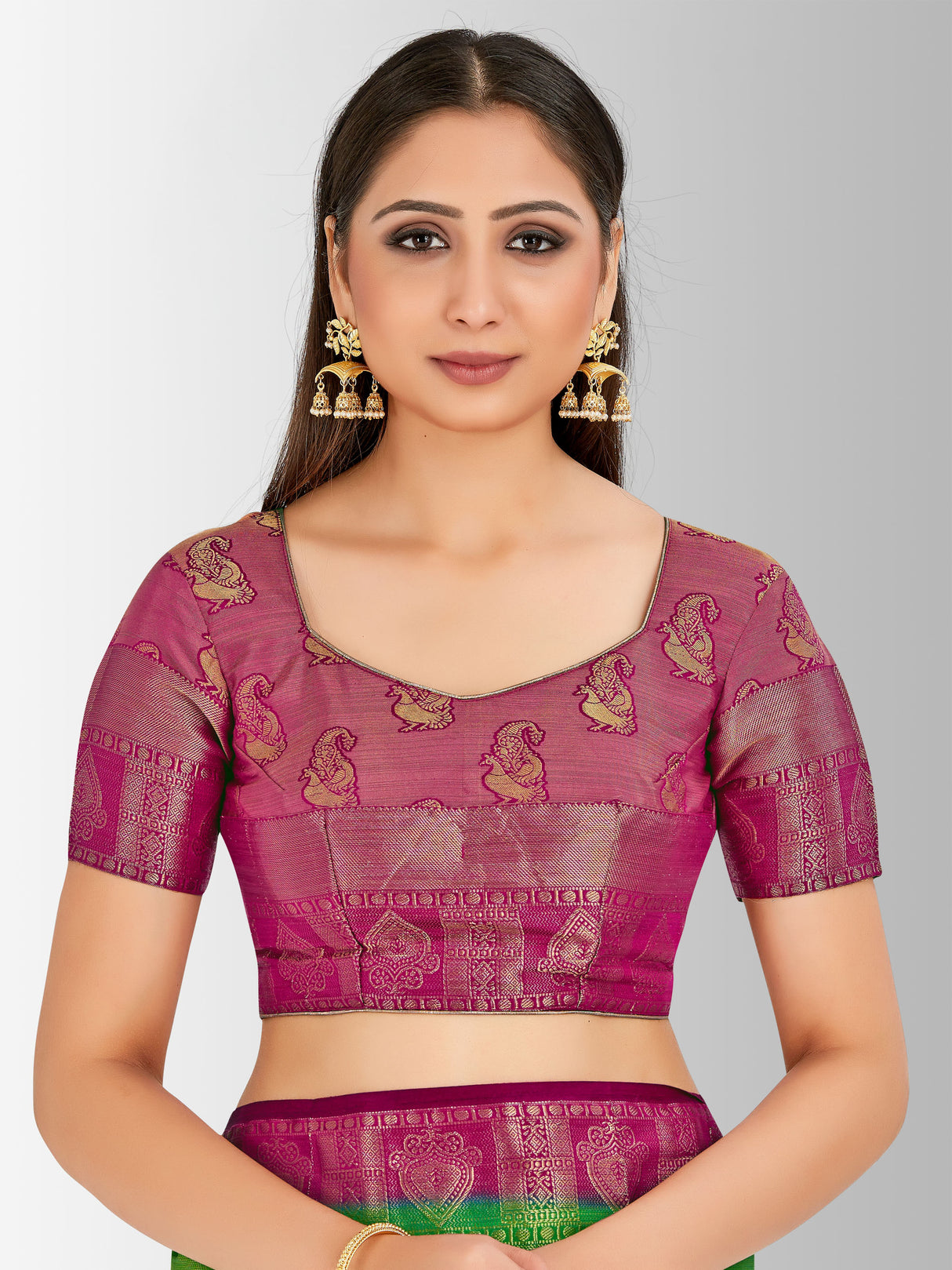 Mimosa Womens Art Silk Saree Kanjivaram Liril Color