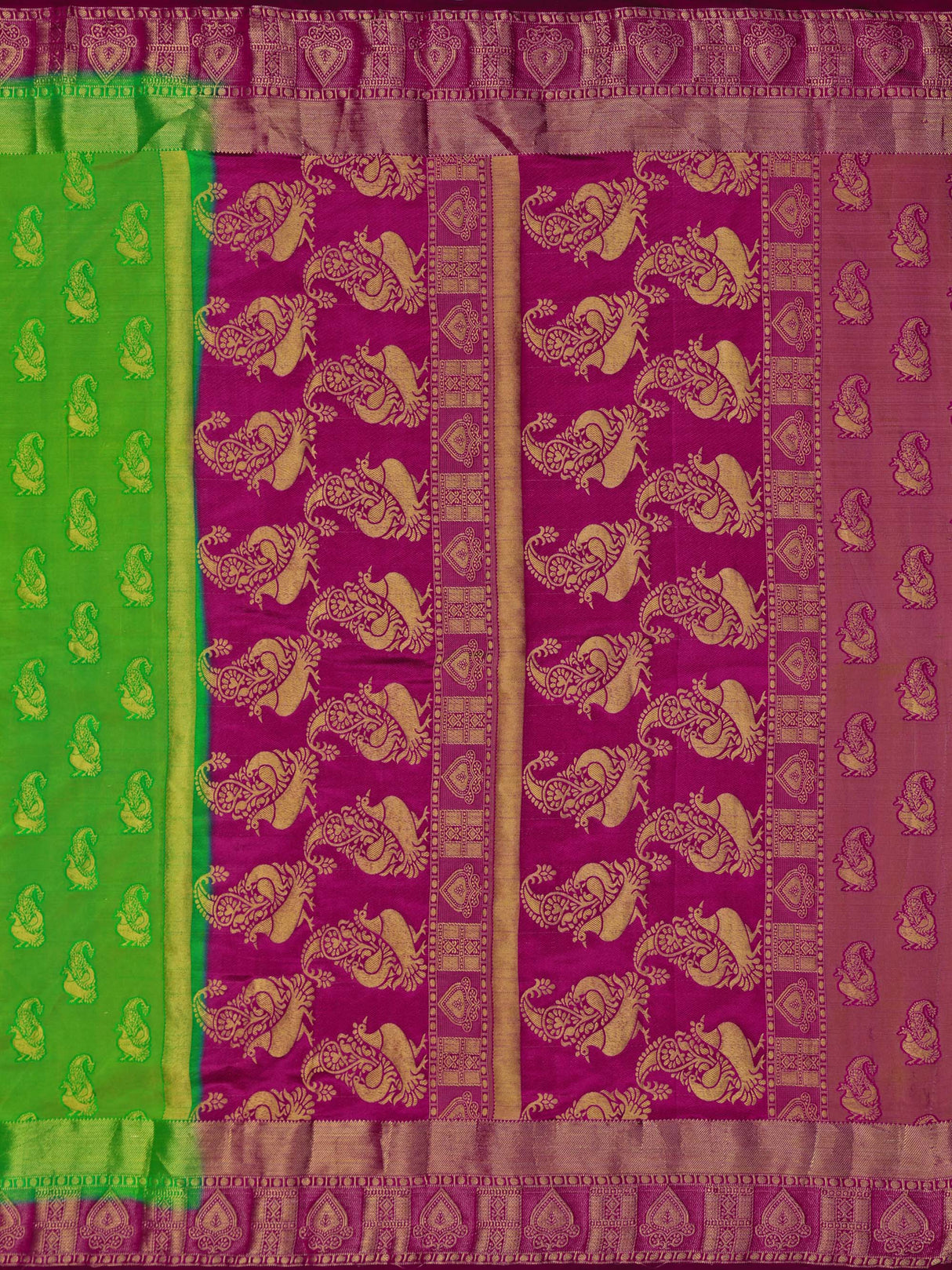 Mimosa Womens Art Silk Saree Kanjivaram Liril Color