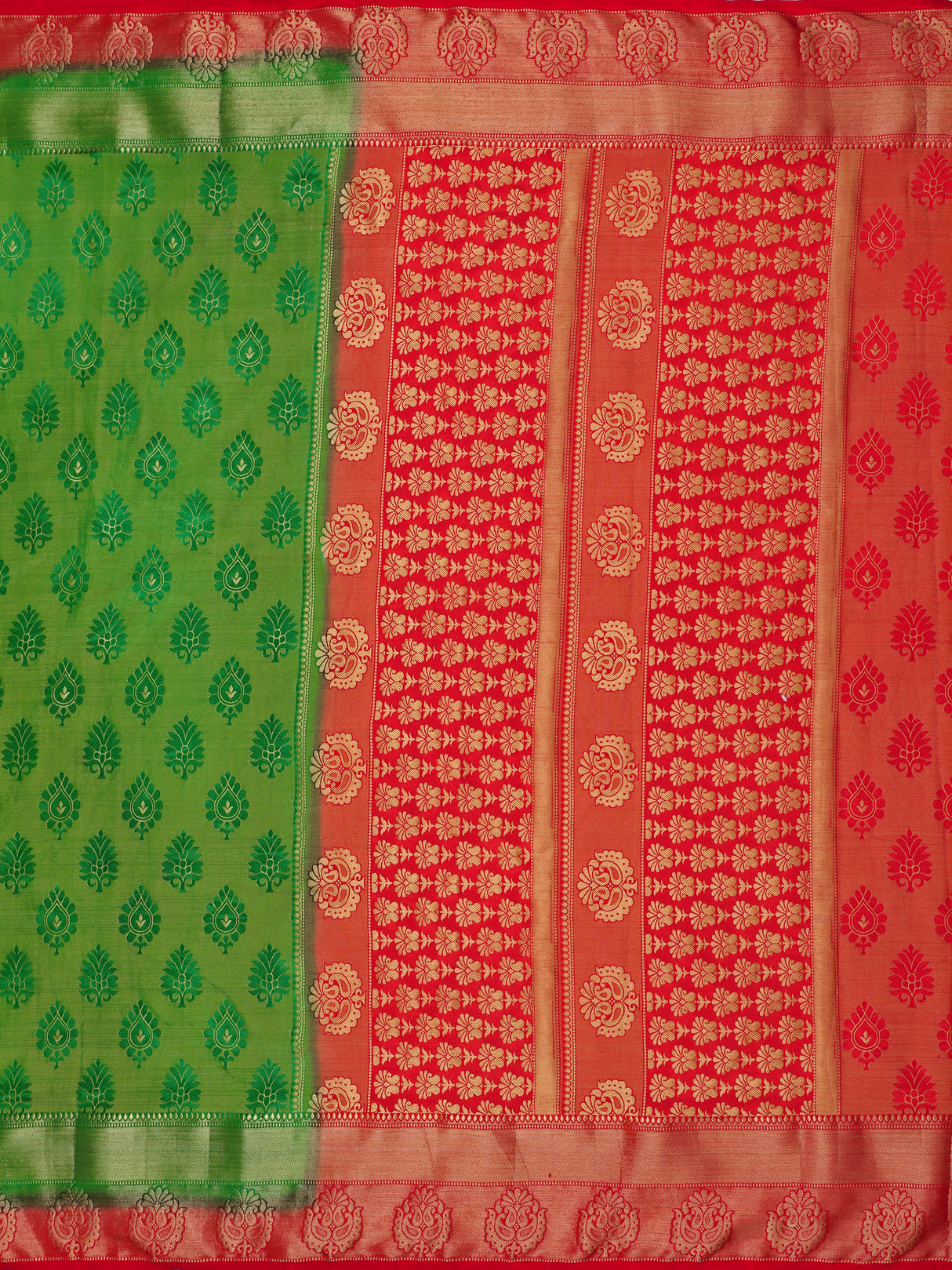 Mimosa Womens Art Silk Saree Kanjivaram Green Color