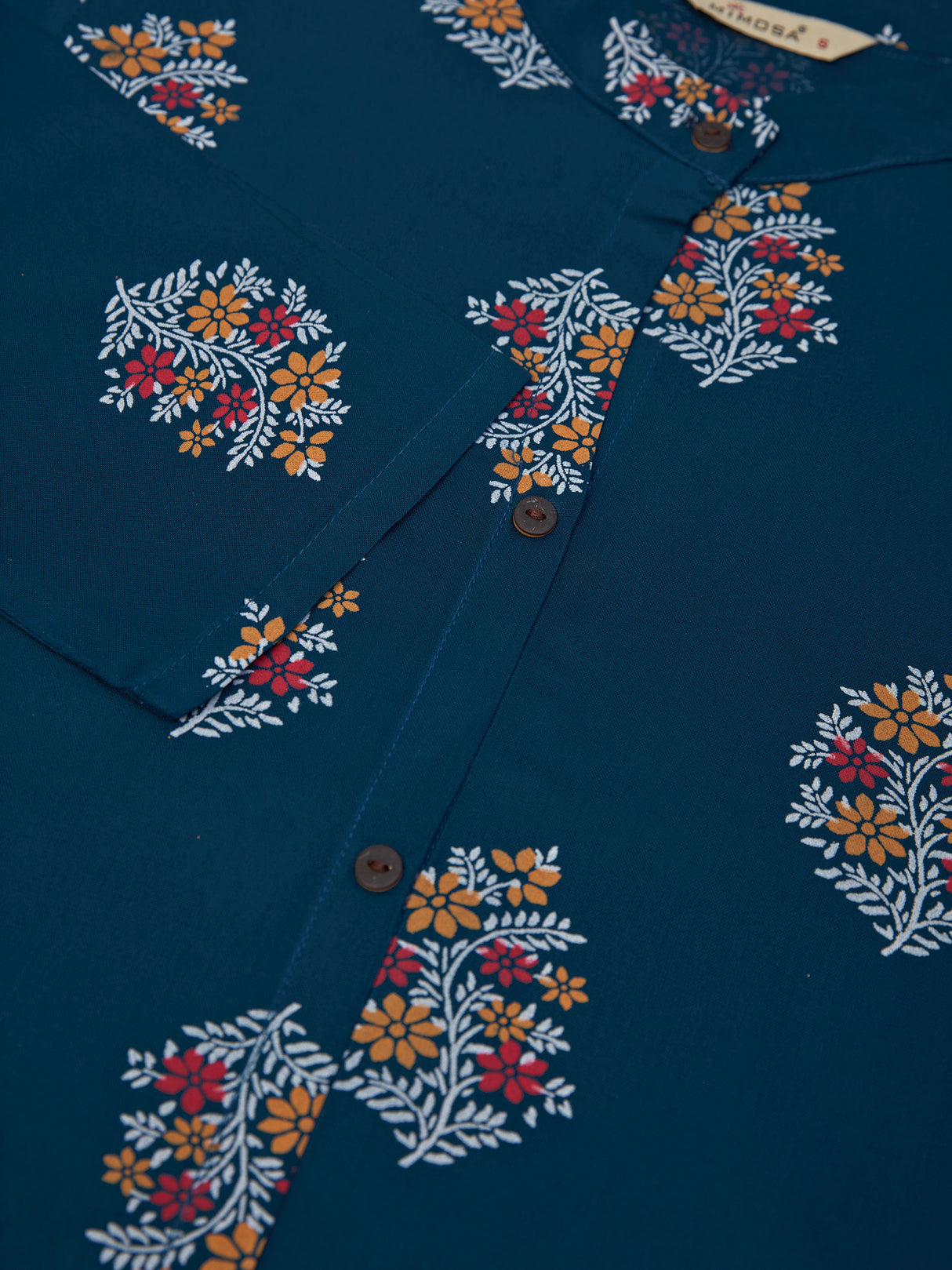 Mimosa Women Blue Color Printed Straight Kurta