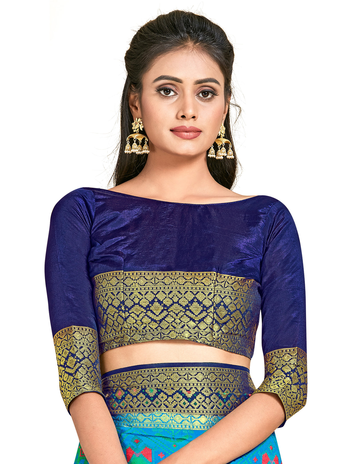 Mimosa Womens Art Silk Saree Patola Ananda Color