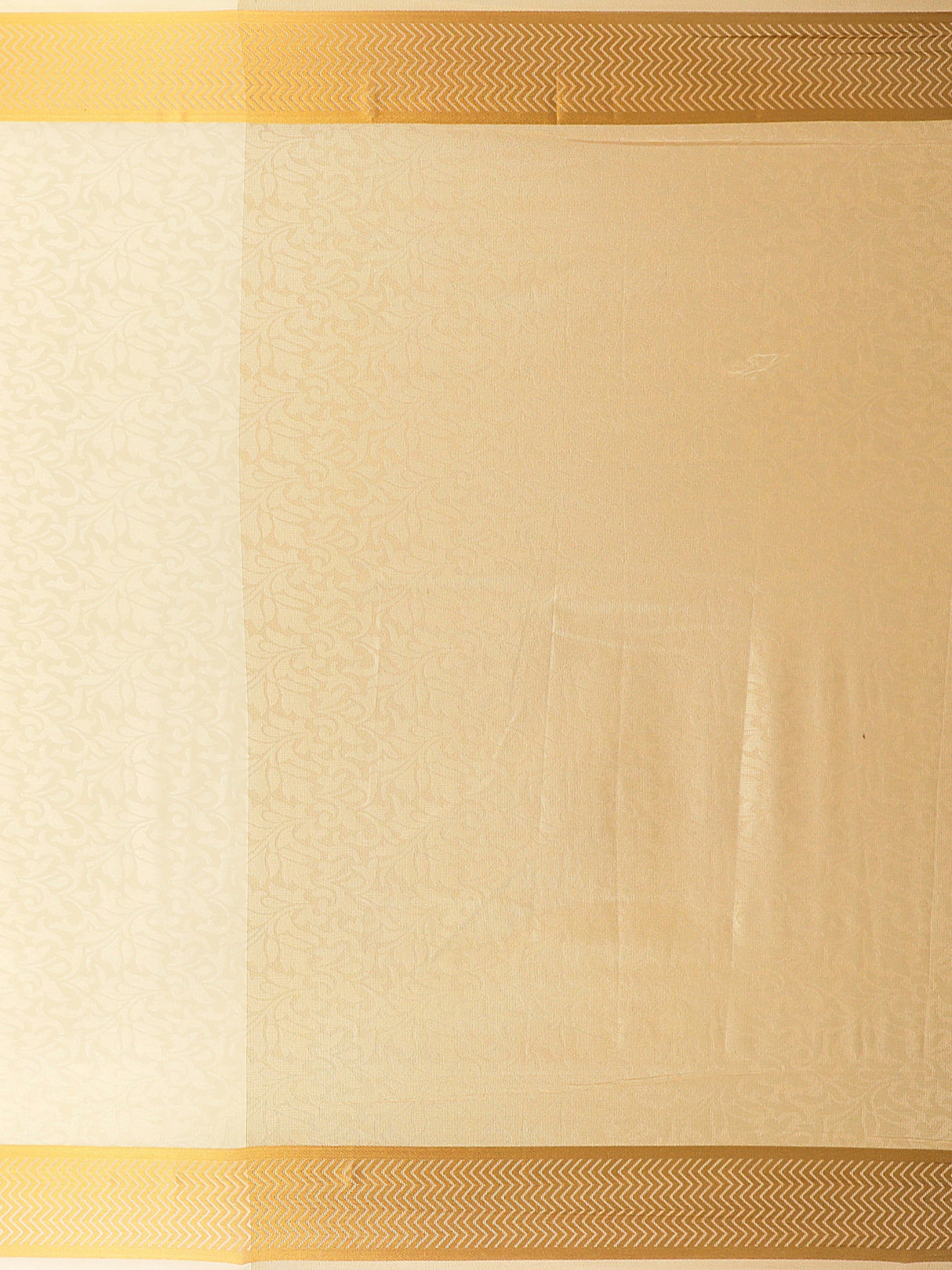 Mimosa Womens Art Silk Saree Kasavu Cream Color