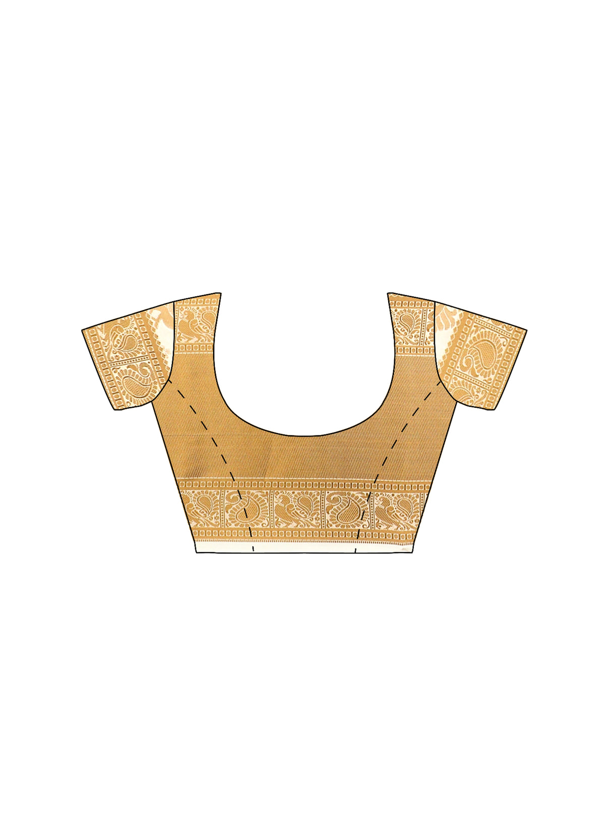 Mimosa Womens Art Silk Saree Kasavu Cream Color