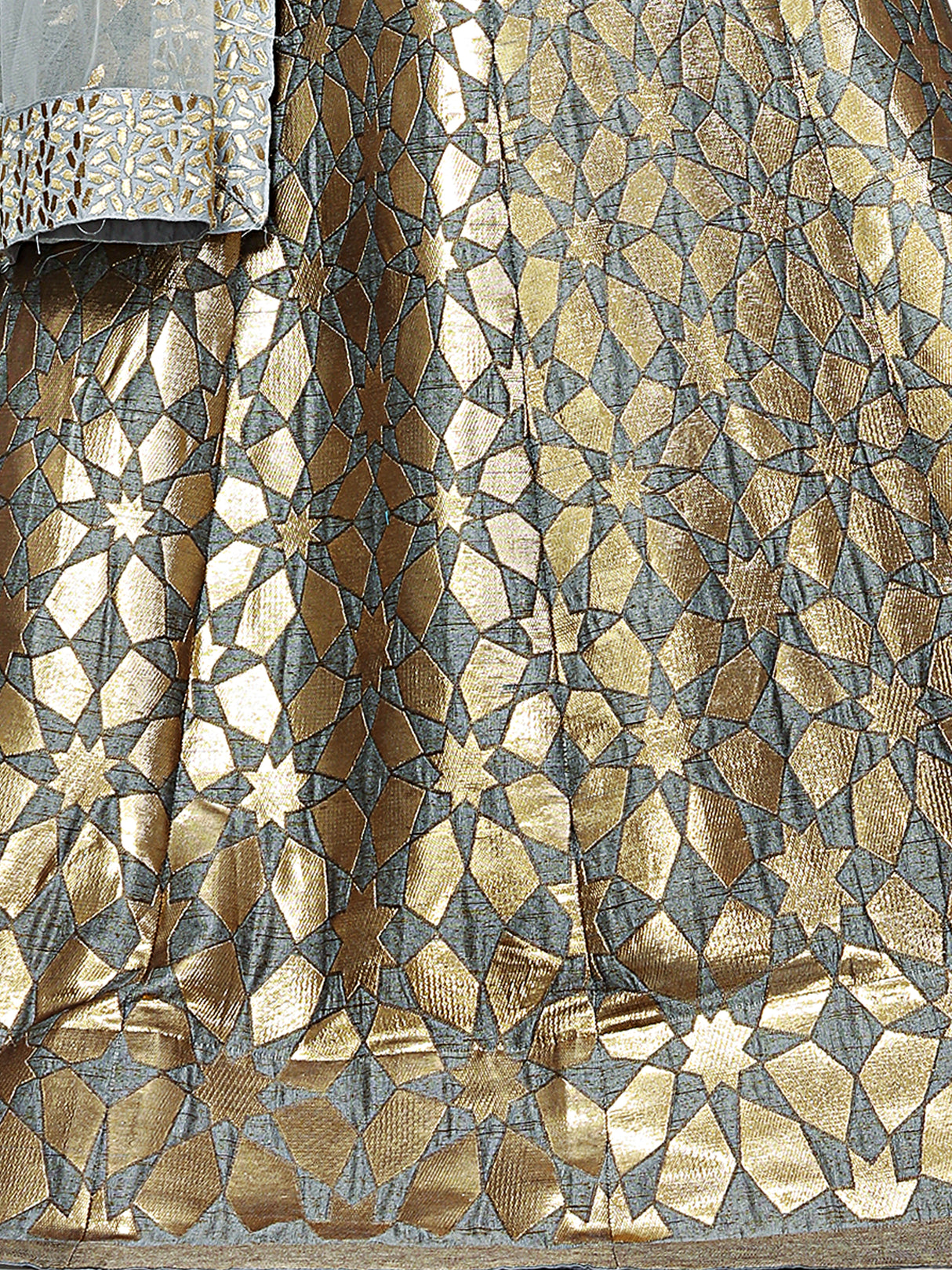 MIMOSA Women's Art Silk Semi-Stitched Lehenga with Unstitched Blouse and Dupatta