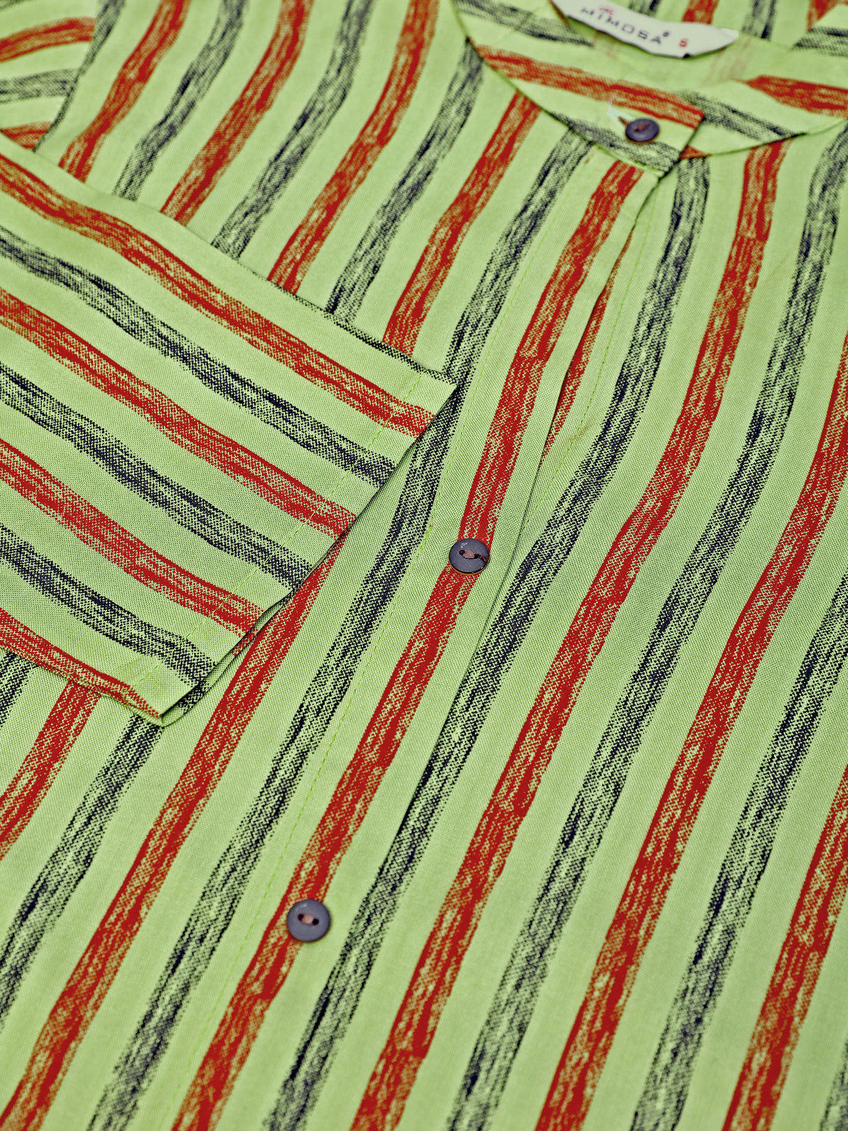 Mimosa Women Green Color Printed Straight Kurta