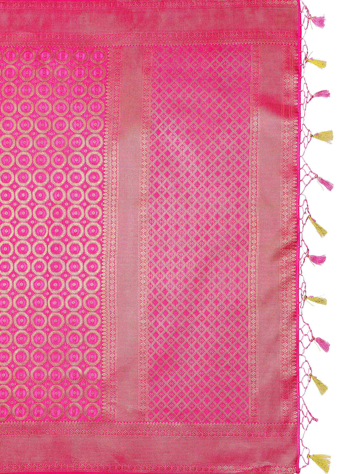 Mimosa Womens Art Silk Saree Kanjivaram Strawberry Color