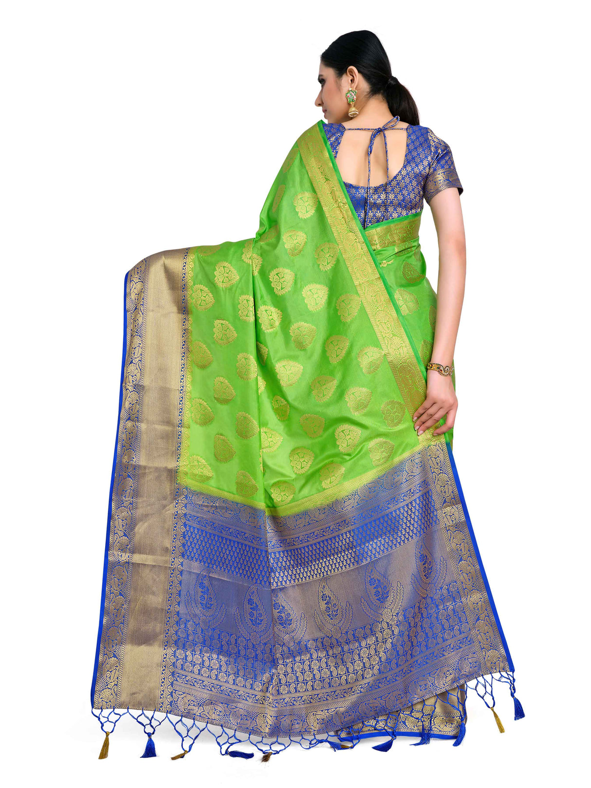 Mimosa Womens Art Silk Saree Kanjivaram Liril Color