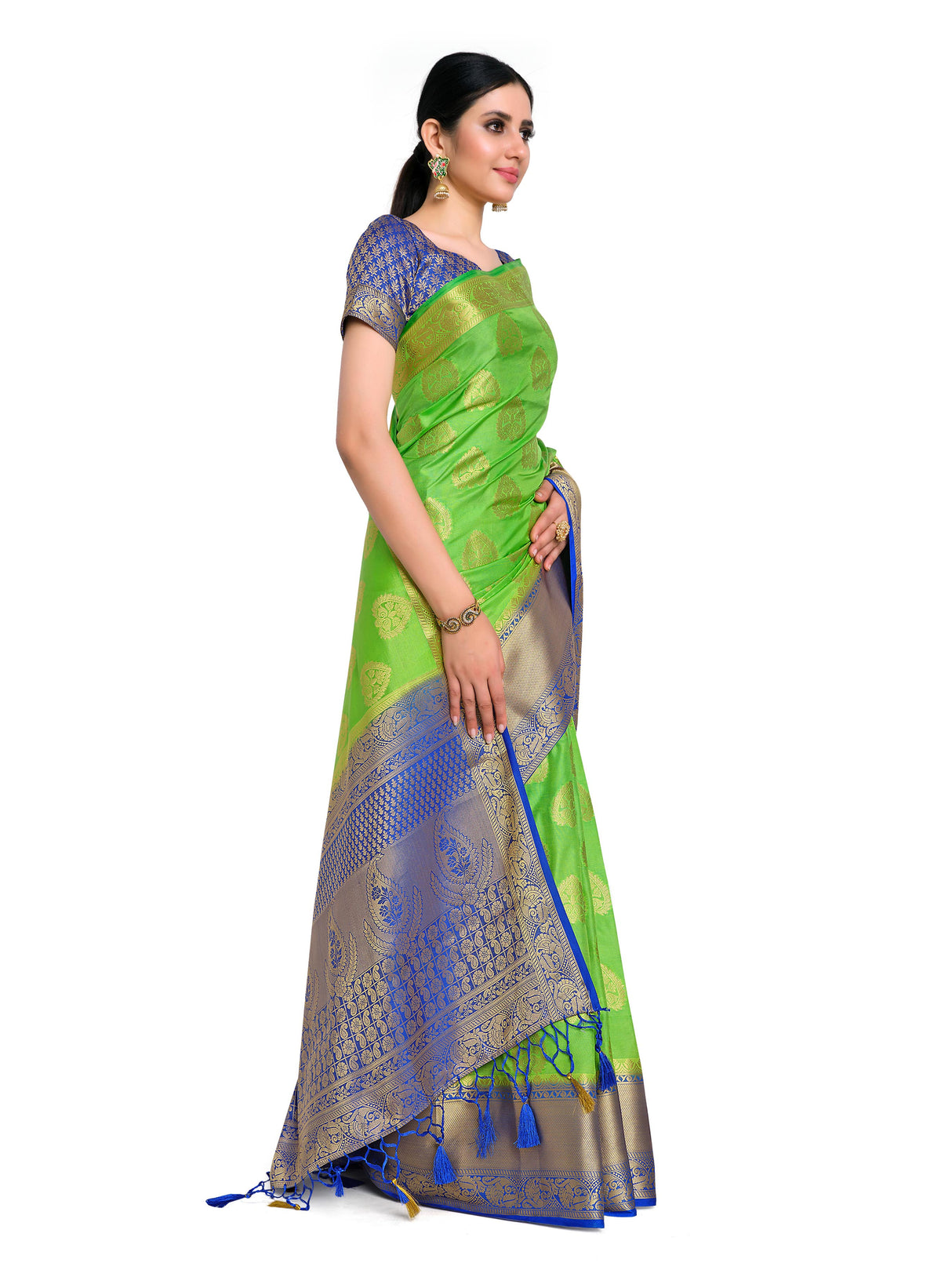 Mimosa Womens Art Silk Saree Kanjivaram Liril Color