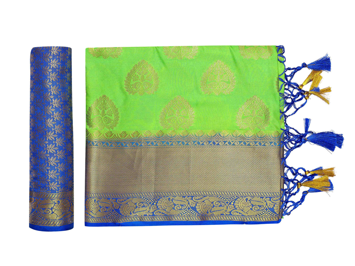 Mimosa Womens Art Silk Saree Kanjivaram Liril Color