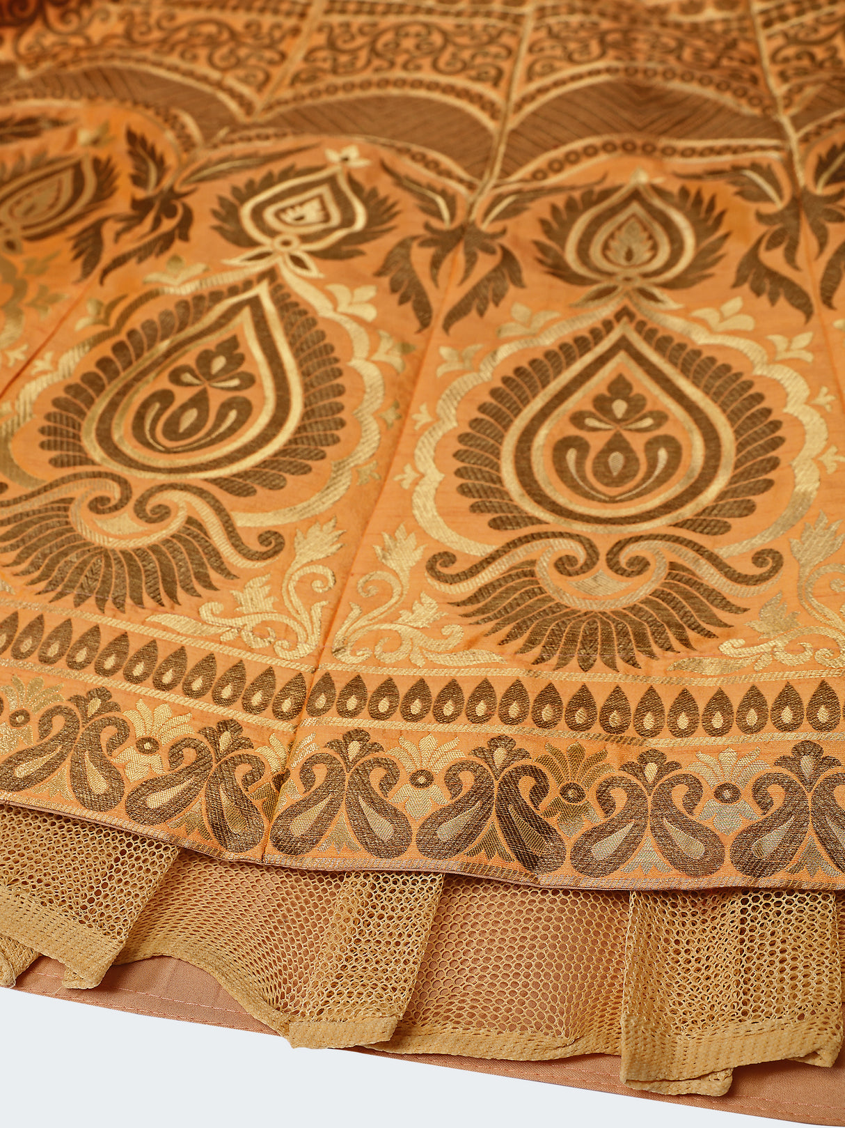 MIMOSA Women's Art Silk Semi-Stitched Lehenga with Unstitched Blouse and Dupatta