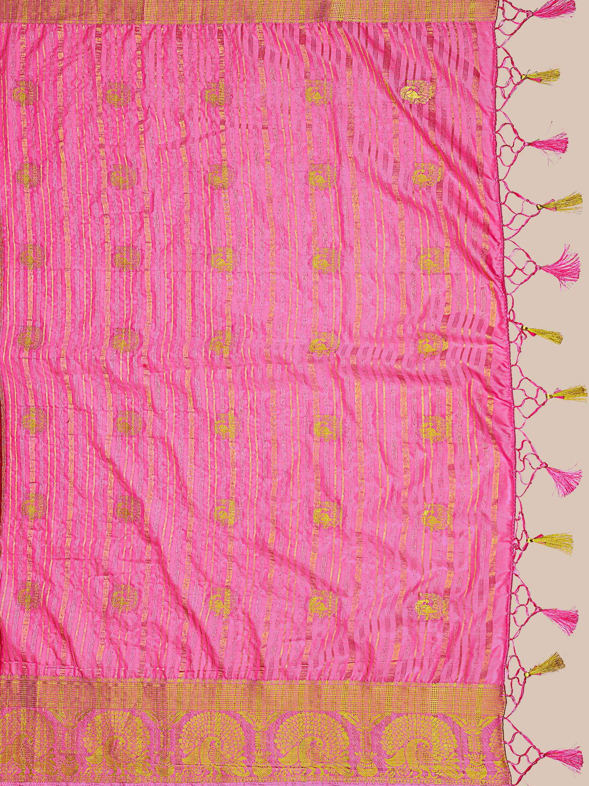 Mimosa Womens Crepe Saree Mysore Silk style Maroon Color