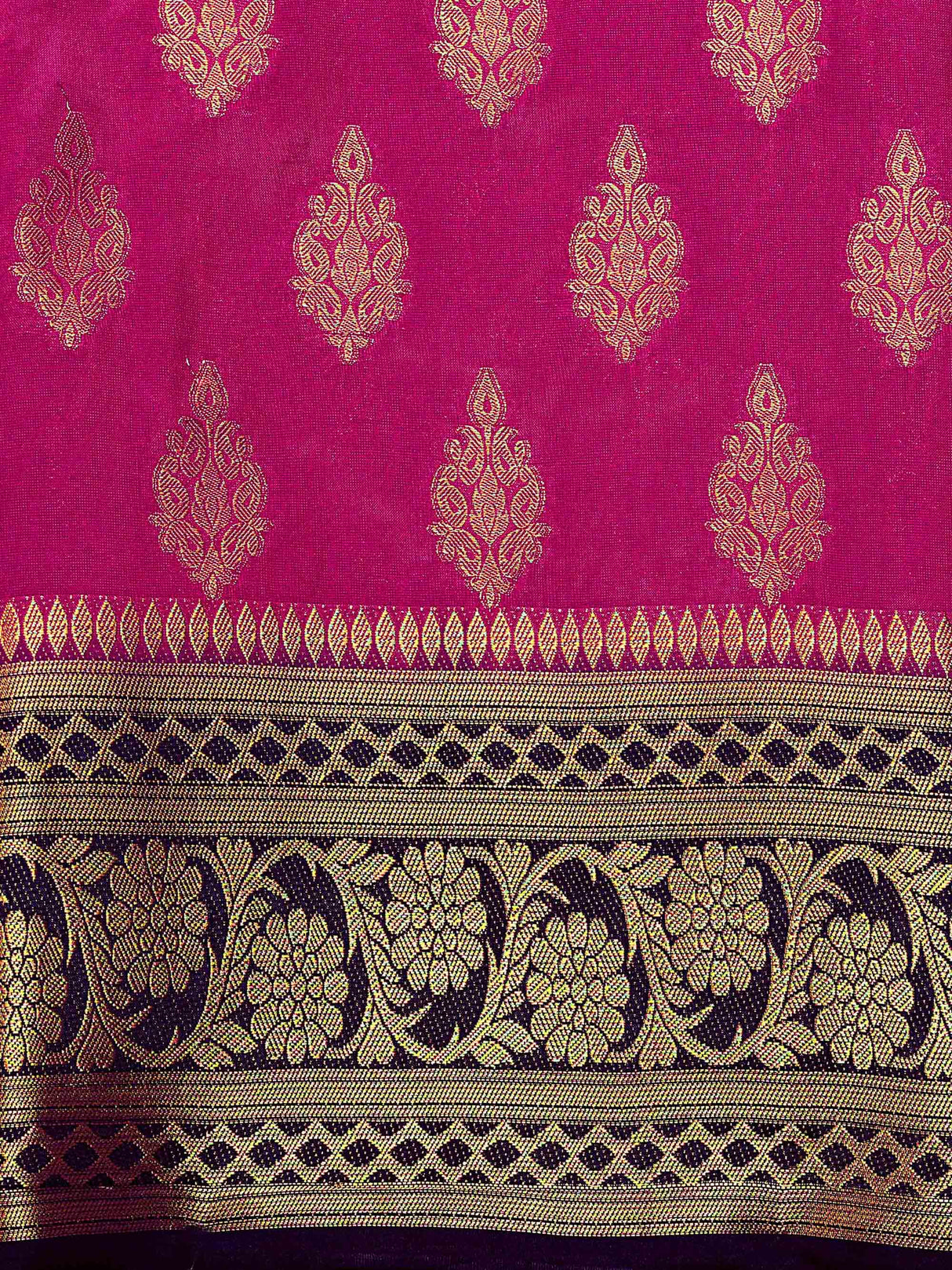 Mimosa Womens Art Silk Saree Kanjivaram Rani Color