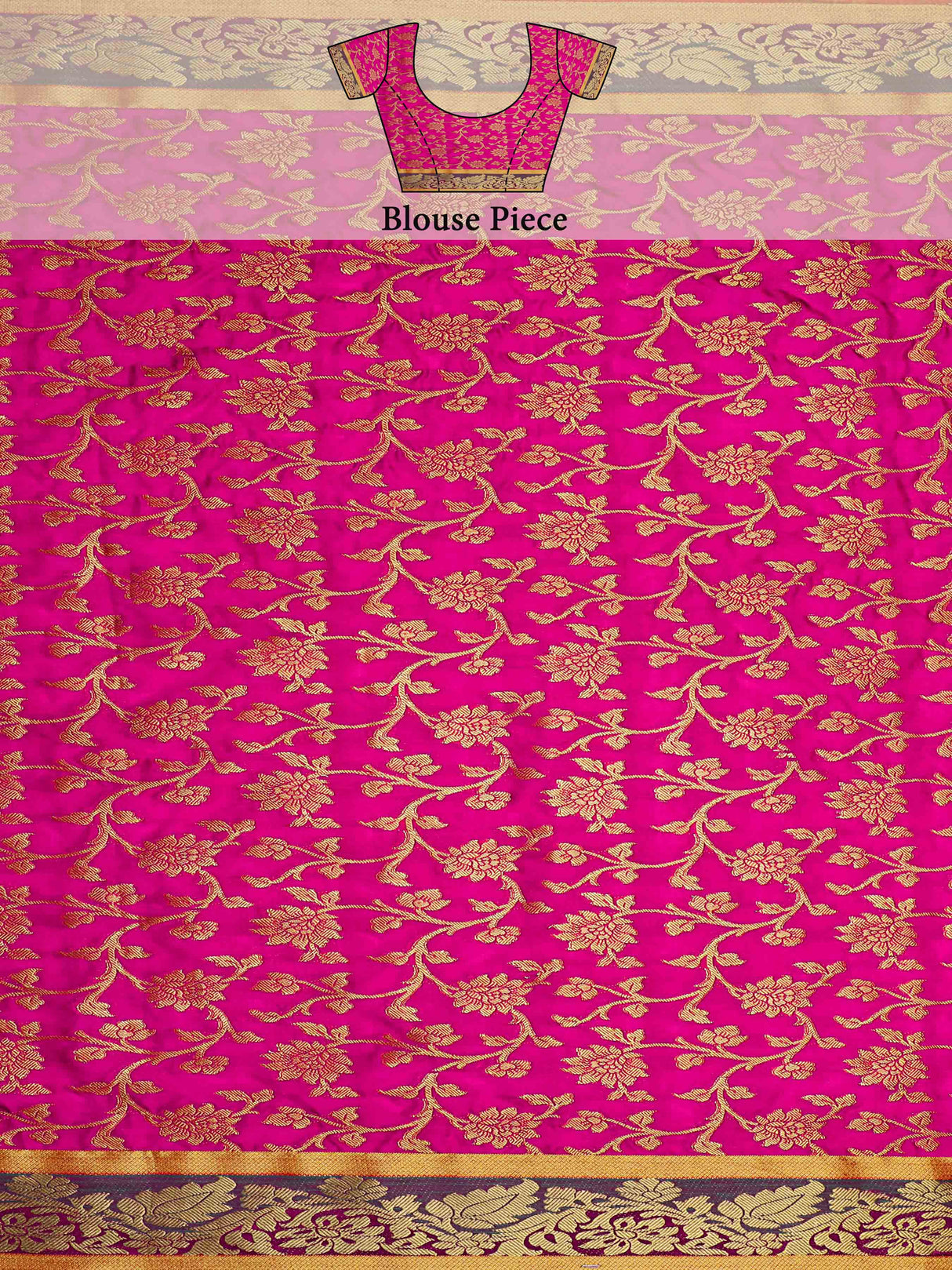 Mimosa Womens Art Silk Saree Kanjivaram Navy Blue Color