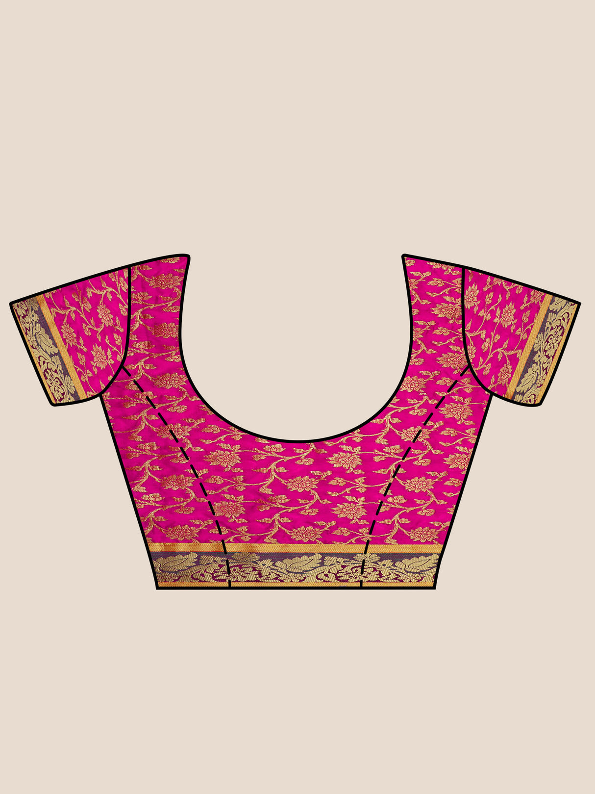 Mimosa Womens Art Silk Saree Kanjivaram Navy Blue Color