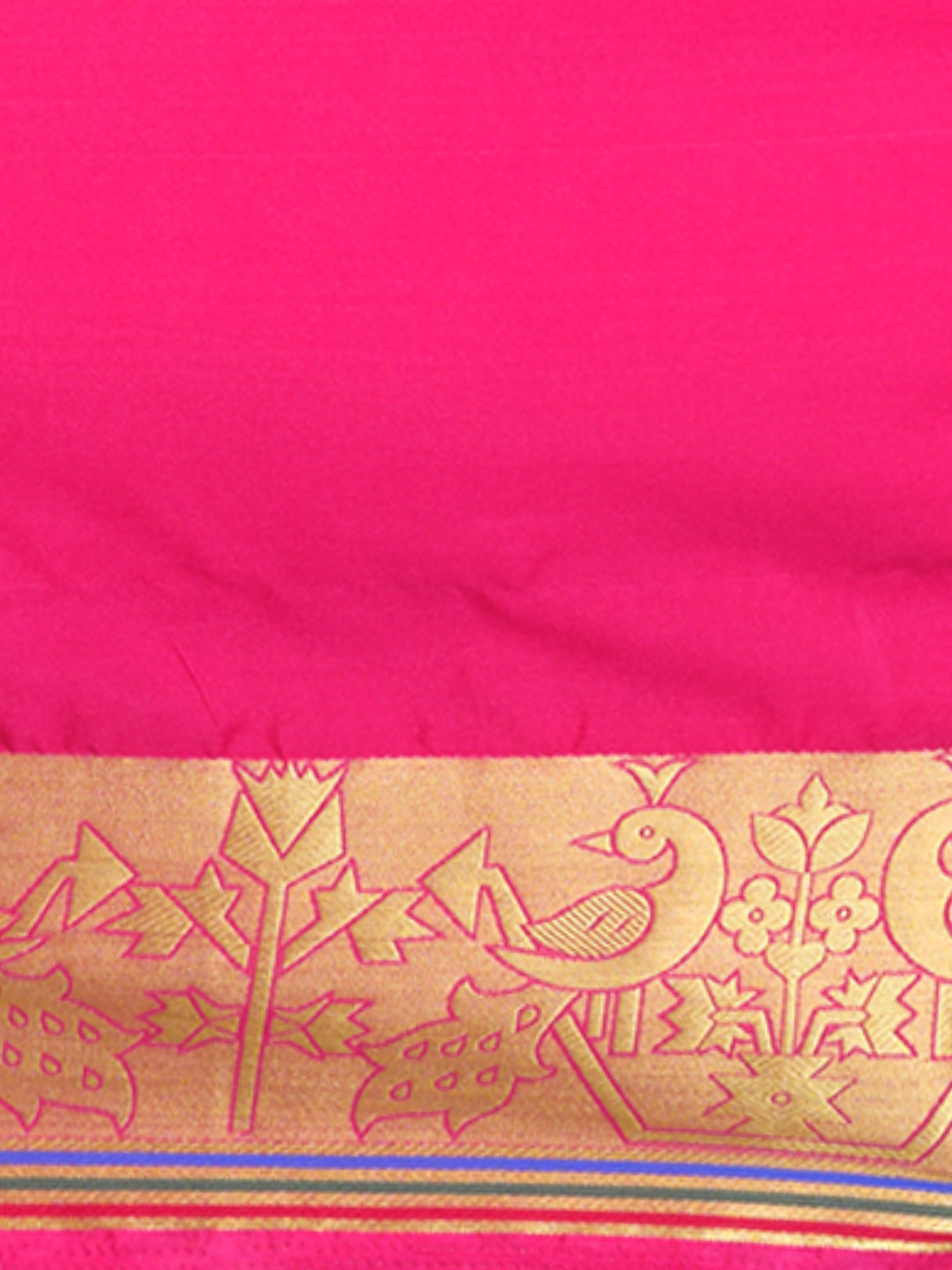 Mimosa Womens Crepe Saree Mysore Silk style Strawberry Color