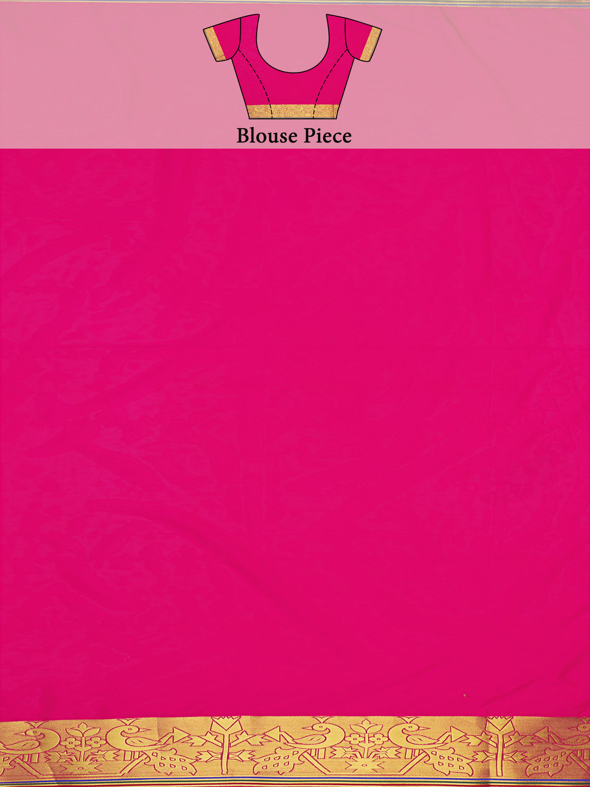 Mimosa Womens Crepe Saree Mysore Silk style Strawberry Color