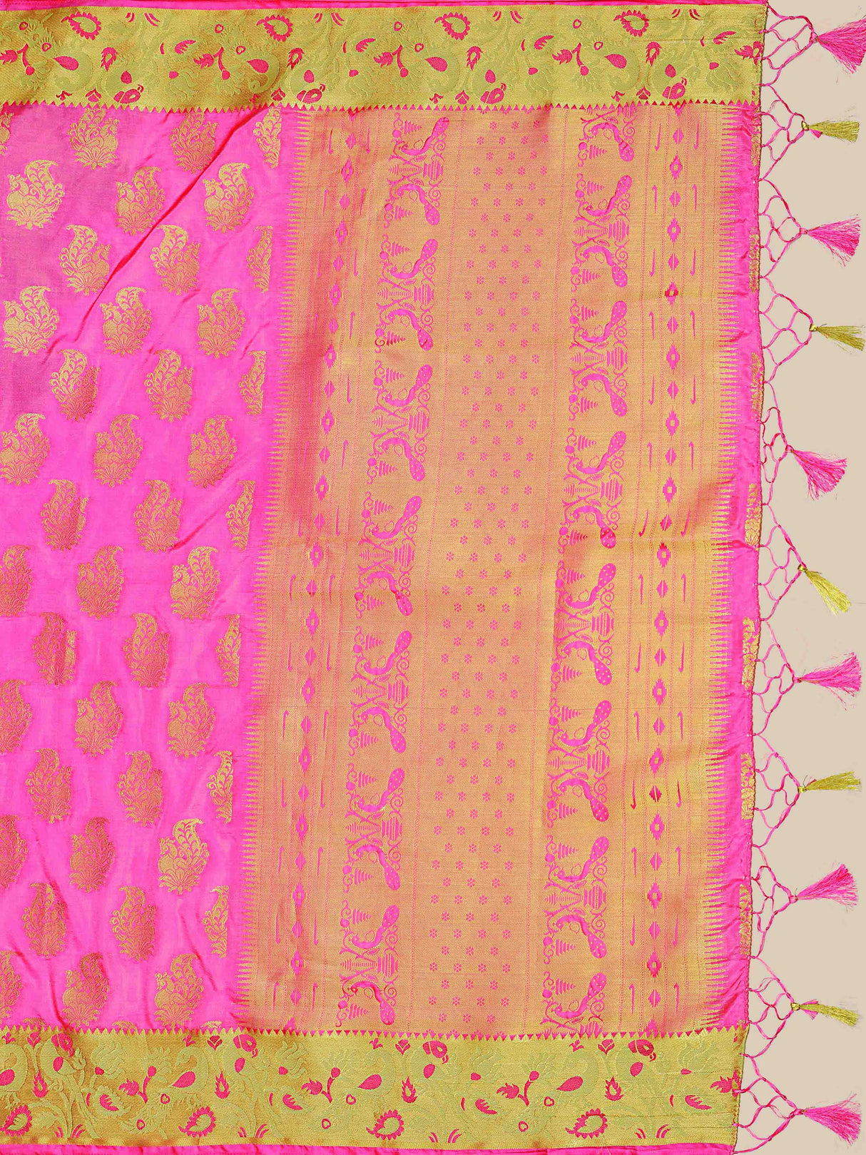 Mimosa Womens Art Silk Saree Kanjivaram Gajjari Color