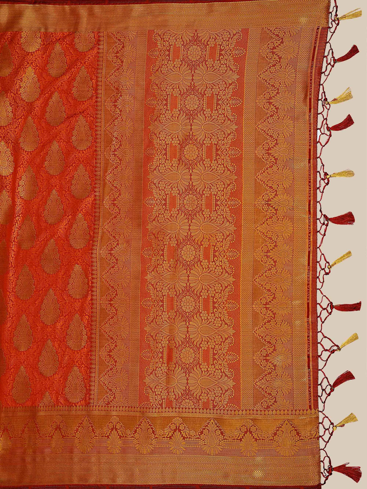 Mimosa Womens Art Silk Saree Kanjivaram Maroon Color