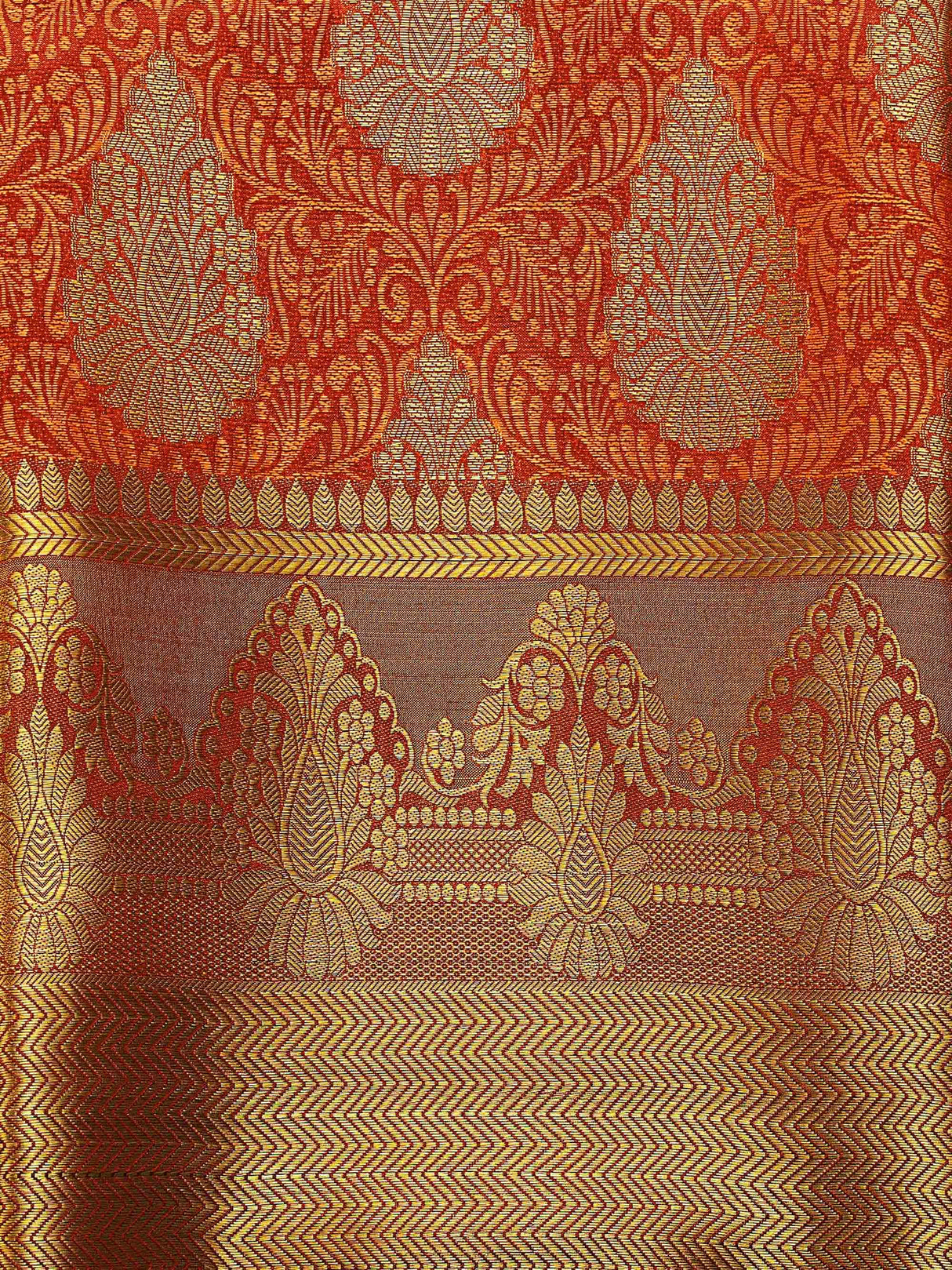 Mimosa Womens Art Silk Saree Kanjivaram Maroon Color