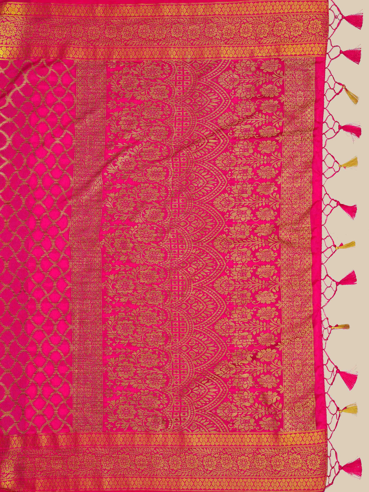 Mimosa Womens Art Silk Saree Kanjivaram Gajjari Color
