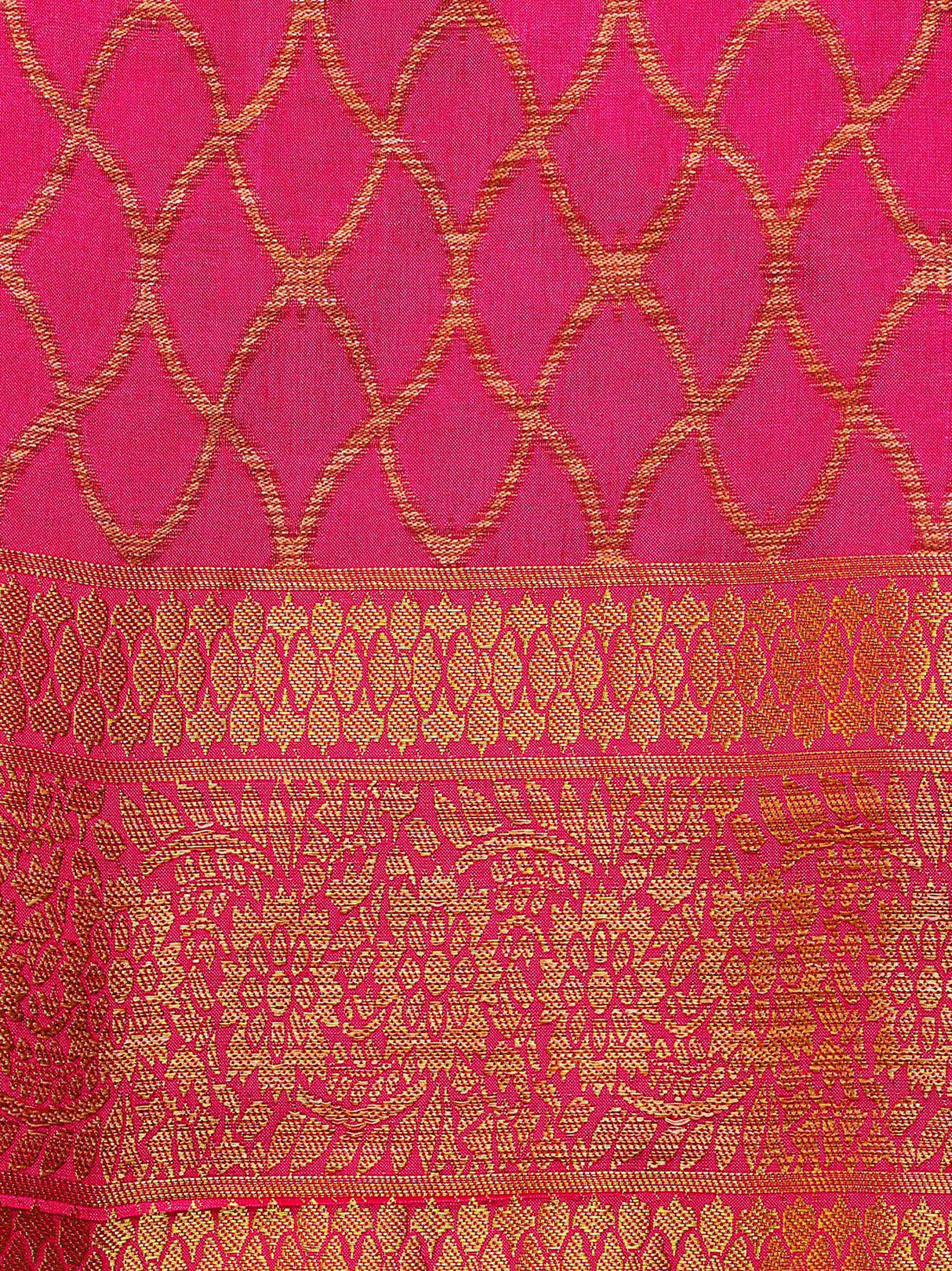 Mimosa Womens Art Silk Saree Kanjivaram Gajjari Color