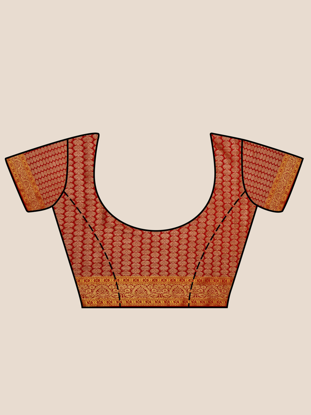 Mimosa Womens Art Silk Saree Kanjivaram Red Color