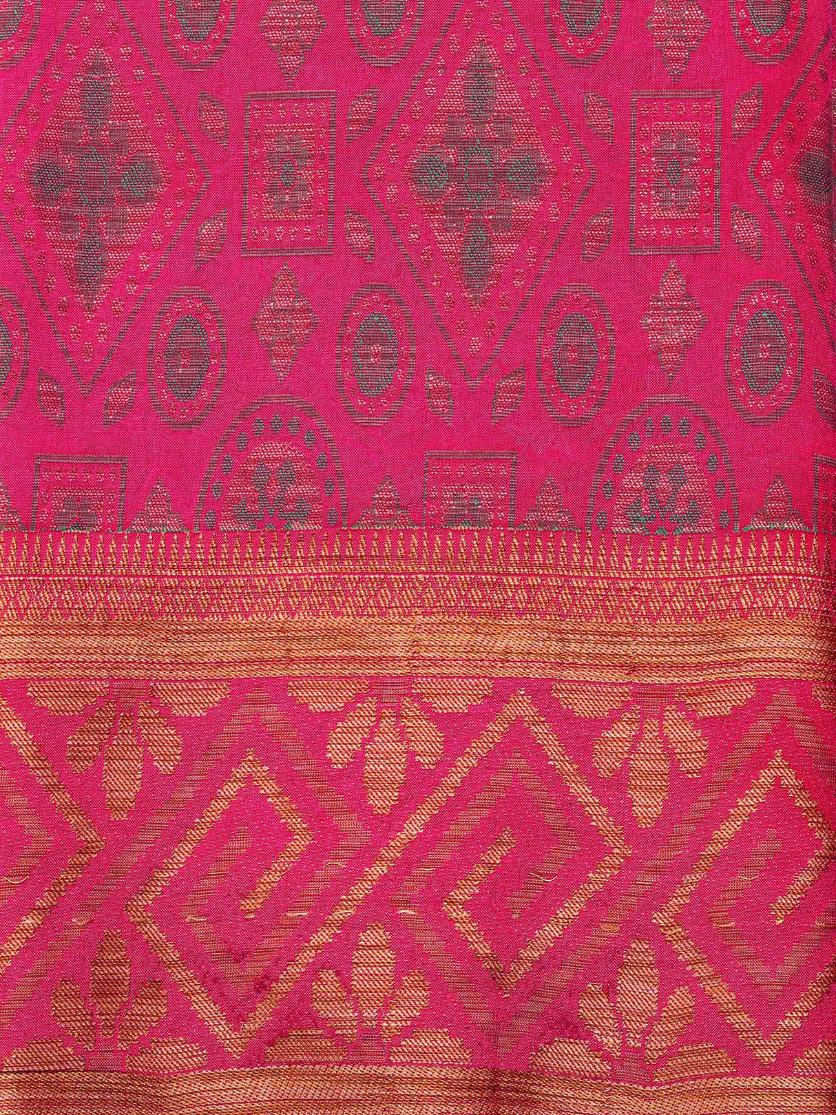 Mimosa Womens Art Silk Saree Kanjivaram Gajjari Color