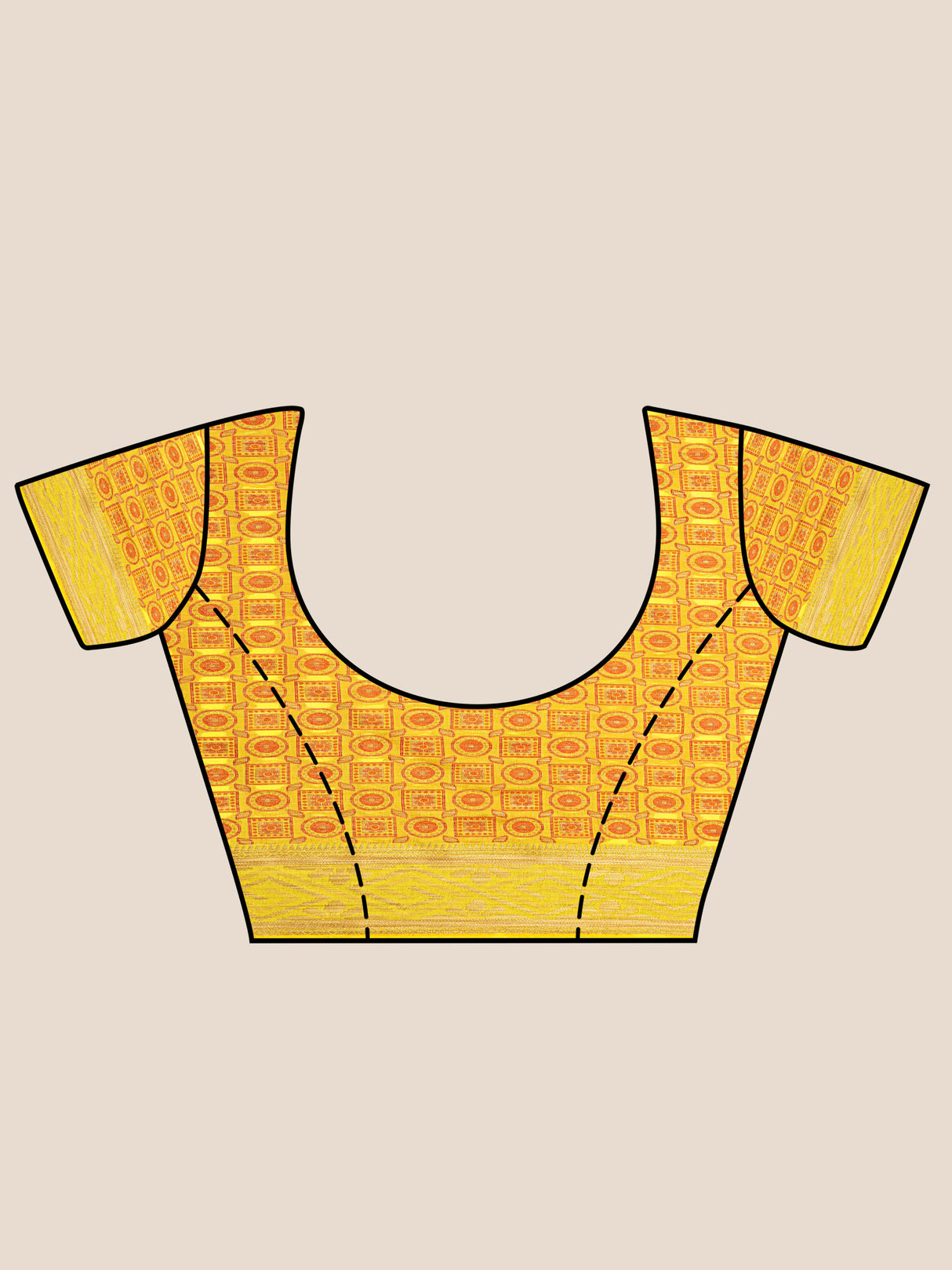 Mimosa Womens Art Silk Saree Kanjivaram Yellow Color