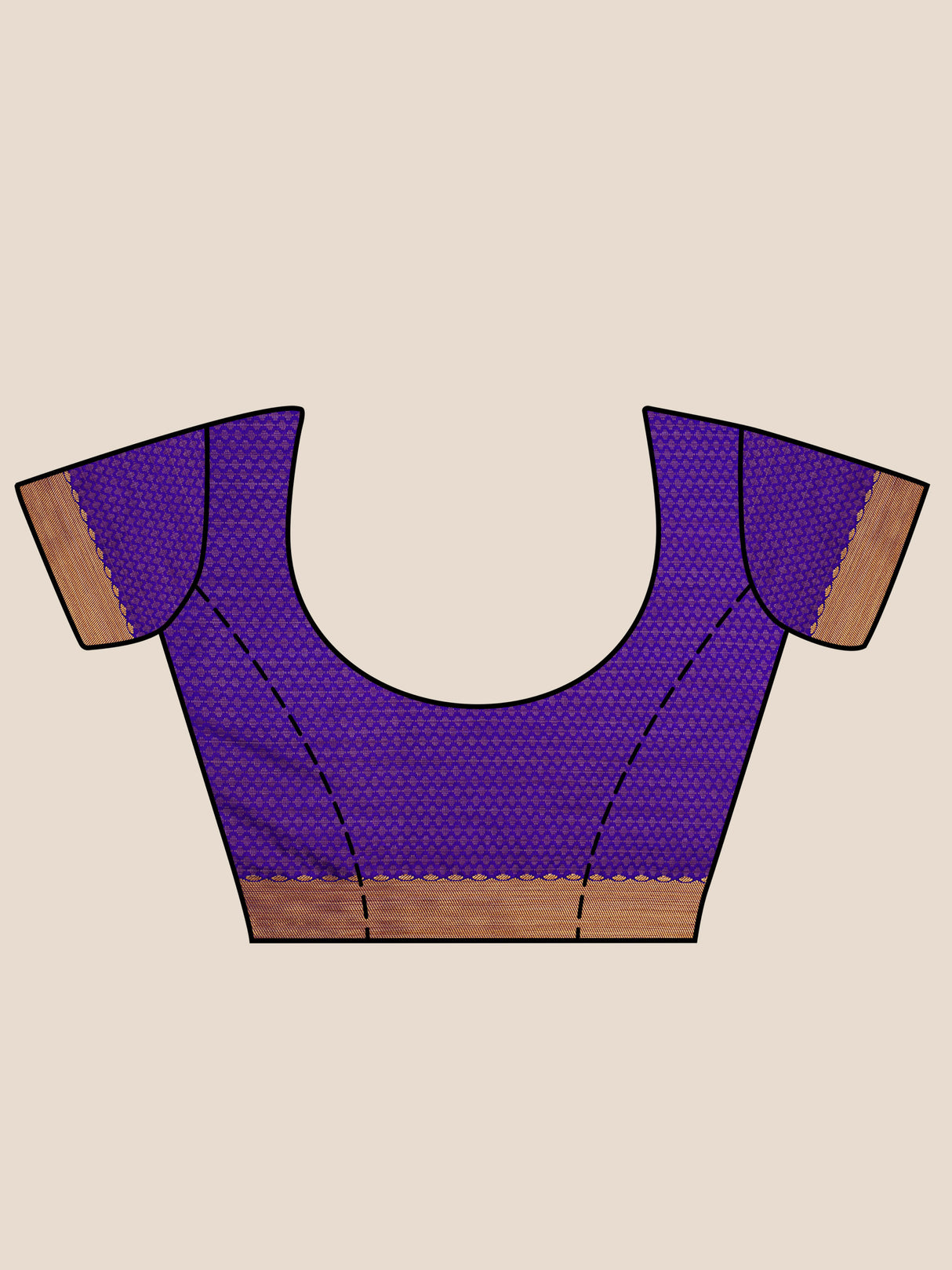 Mimosa Womens Art Silk Saree Kanjivaram style Purple Color