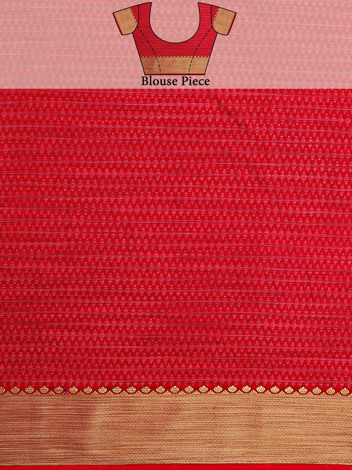 Mimosa Womens Art Silk Saree Kanjivaram style Strawberry Color