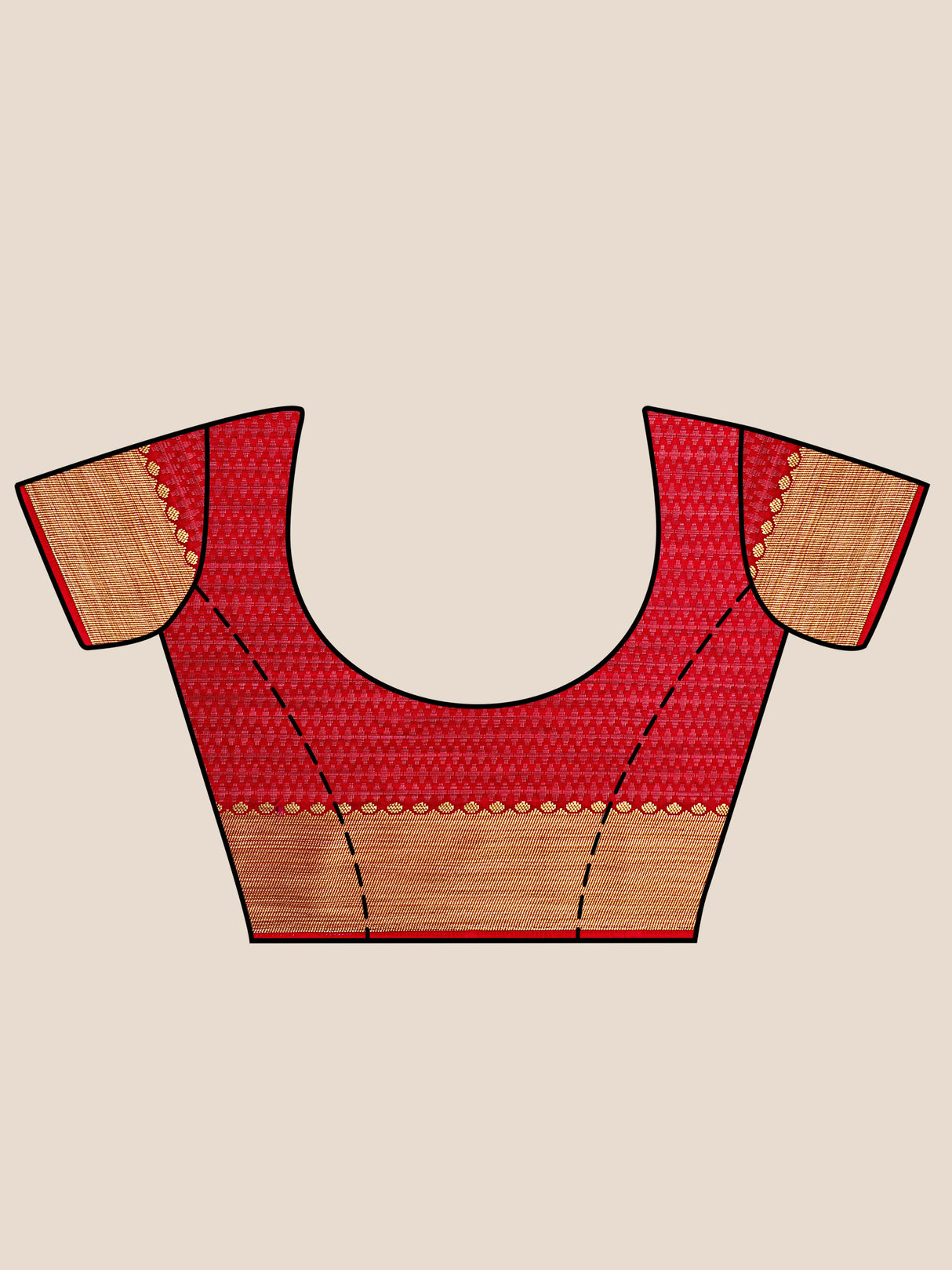 Mimosa Womens Art Silk Saree Kanjivaram style Strawberry Color