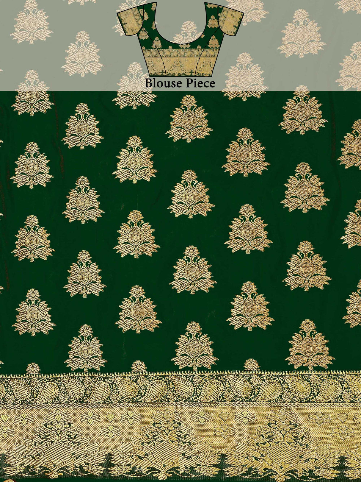 Mimosa Womens Art Silk Saree Kanjivaram BGreen Color