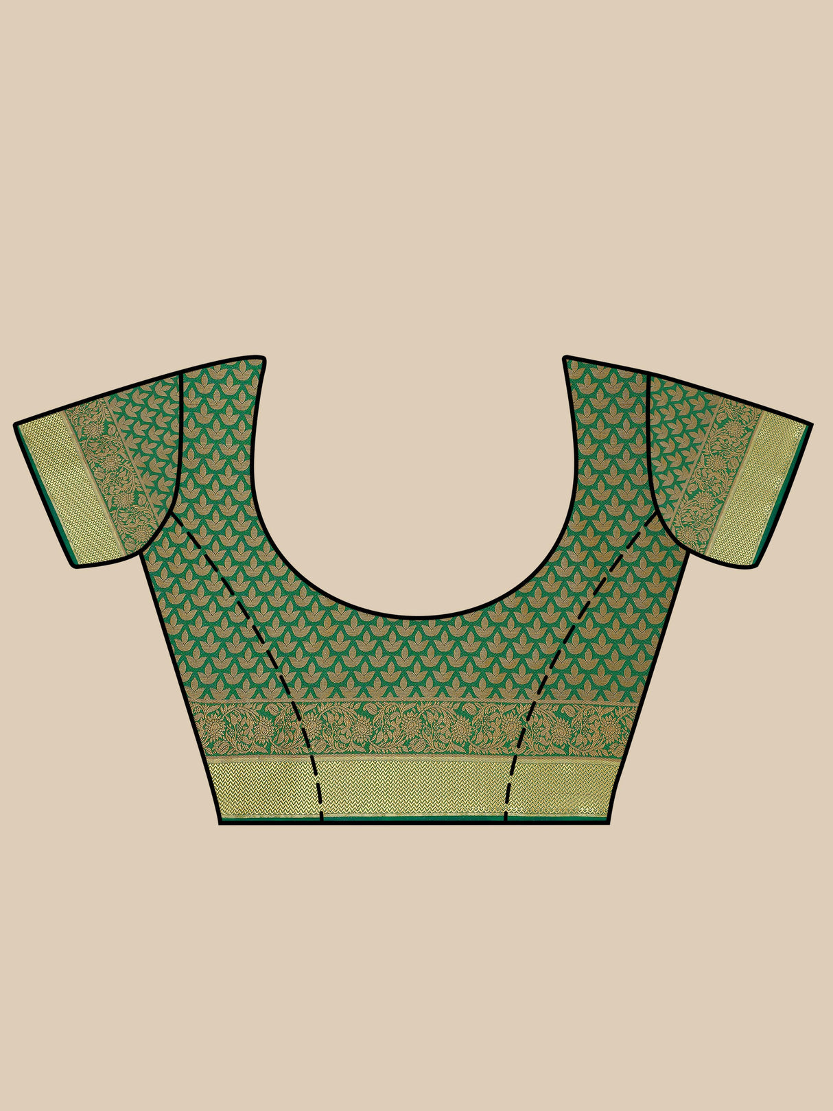 Mimosa Womens Art Silk Saree Kanjivaram BGreen Color