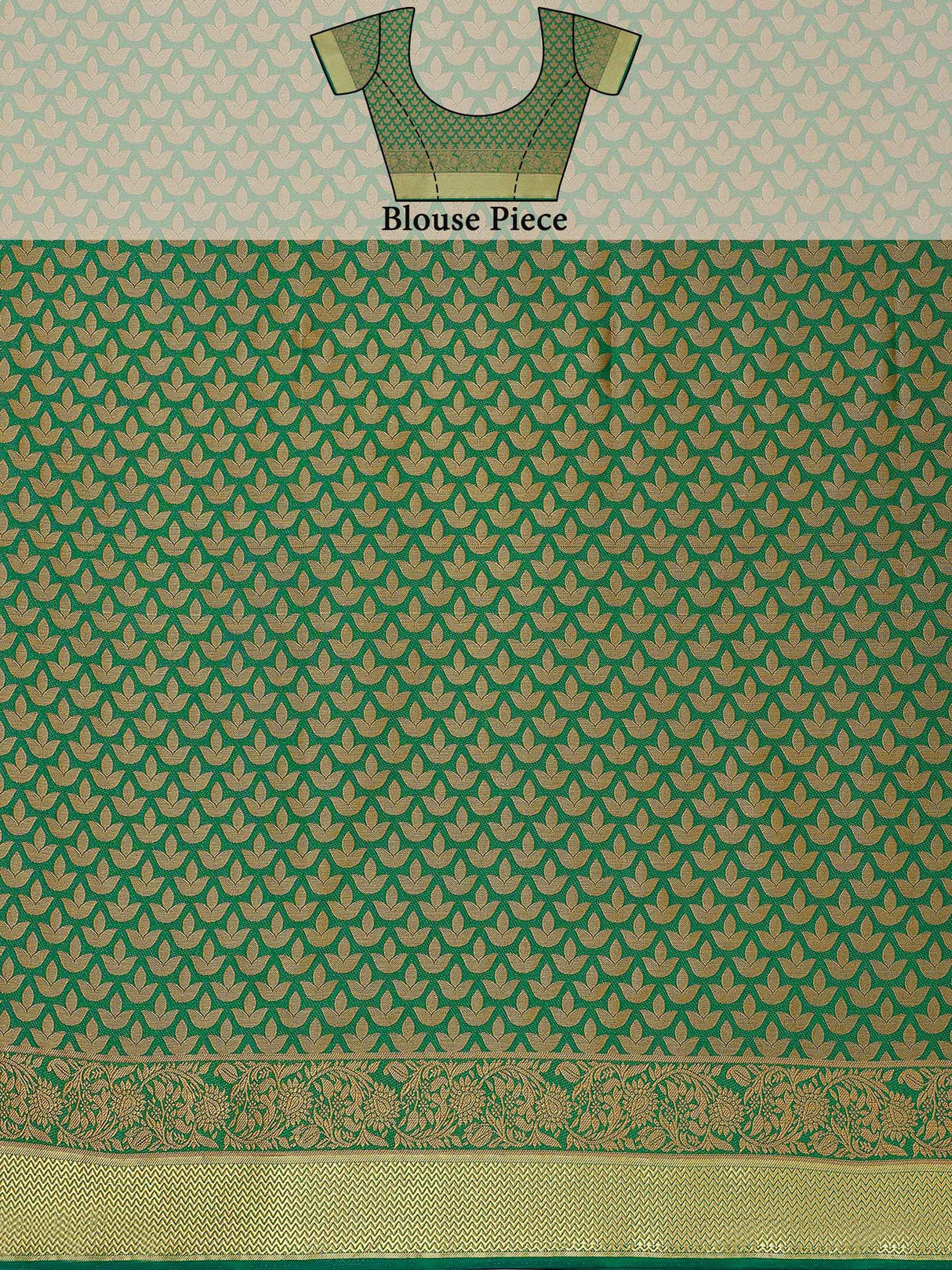 Mimosa Womens Art Silk Saree Kanjivaram BGreen Color