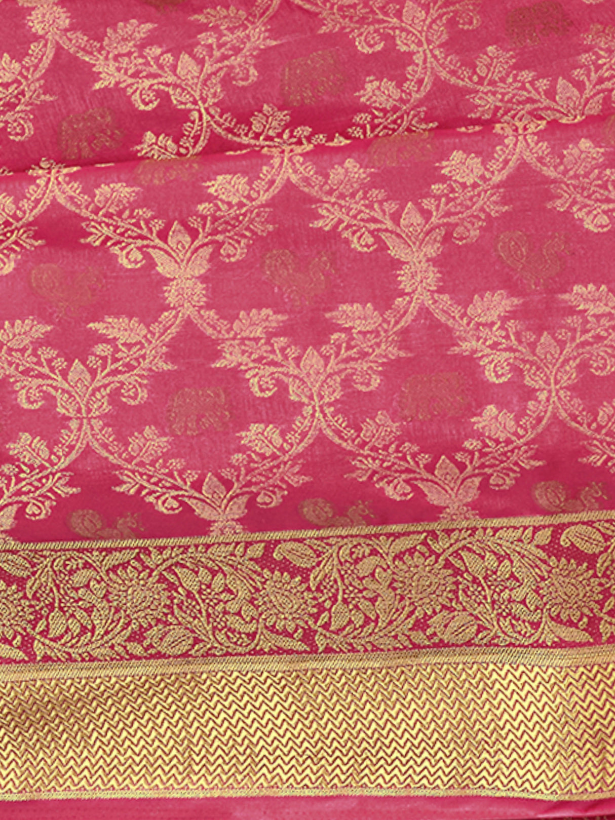 Mimosa Womens Art Silk Saree Kanjivaram Gajjari Color