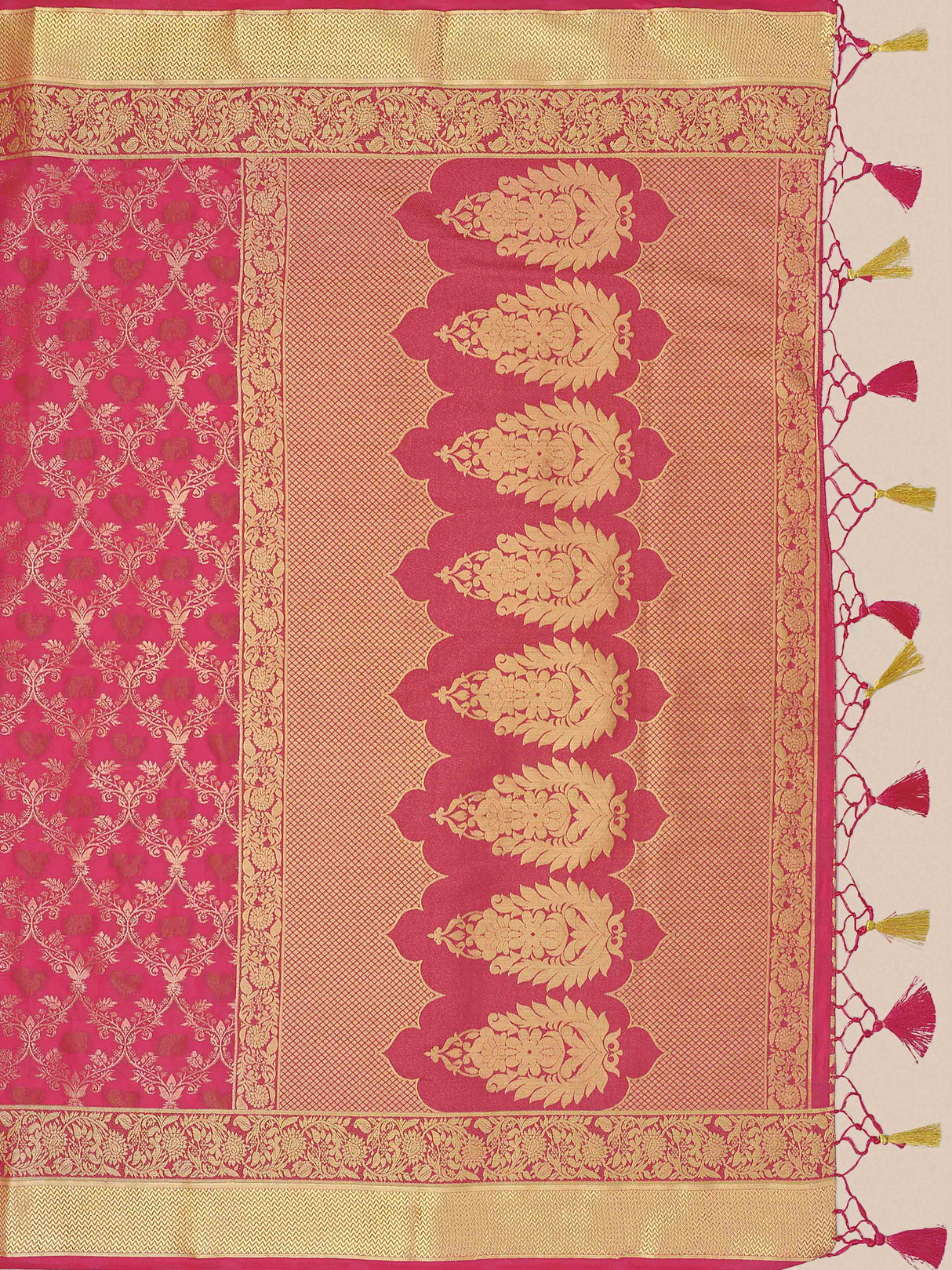 Mimosa Womens Art Silk Saree Kanjivaram Gajjari Color