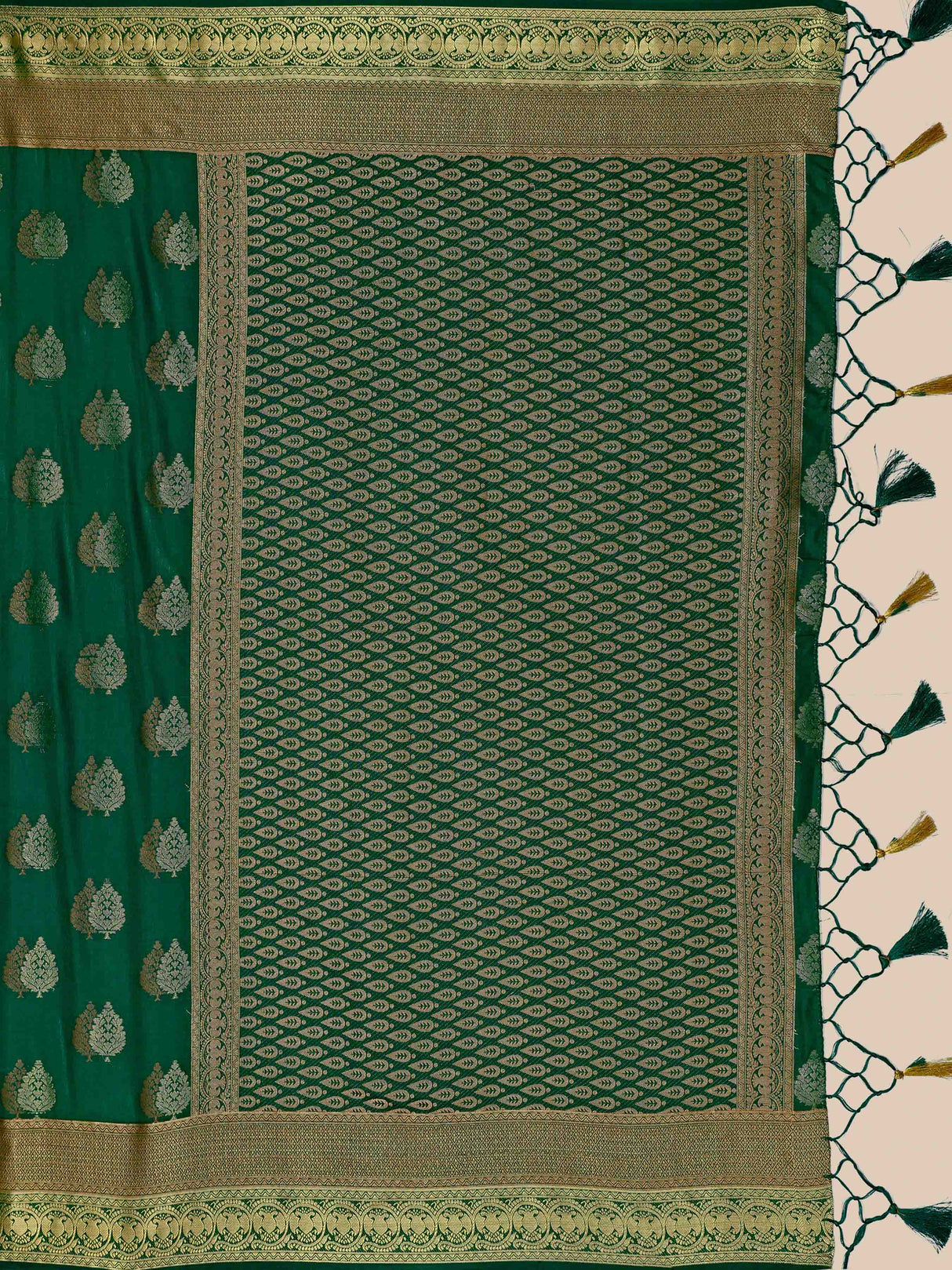 Mimosa Womens Art Silk Saree Kanjivaram BGreen Color