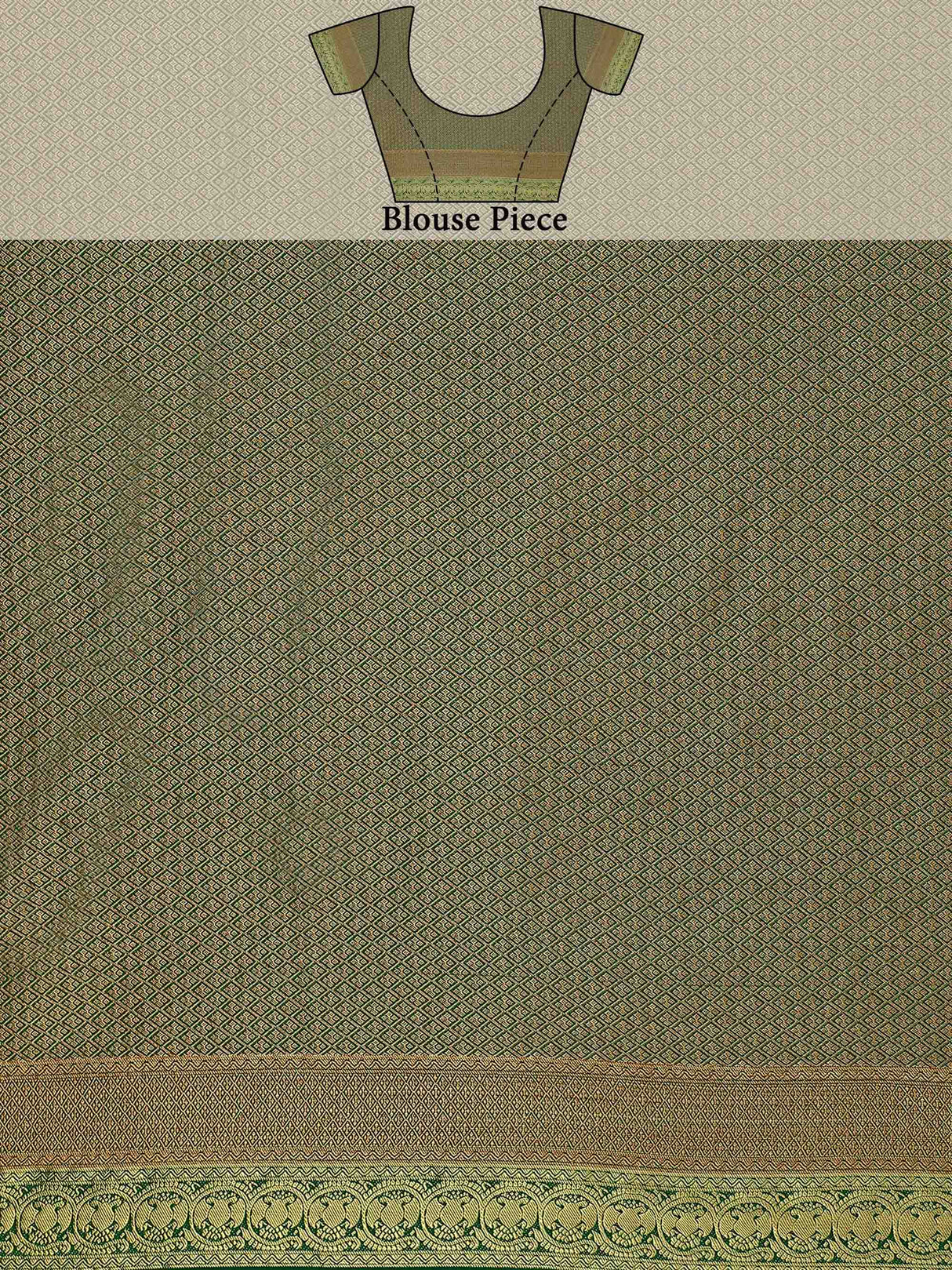 Mimosa Womens Art Silk Saree Kanjivaram BGreen Color