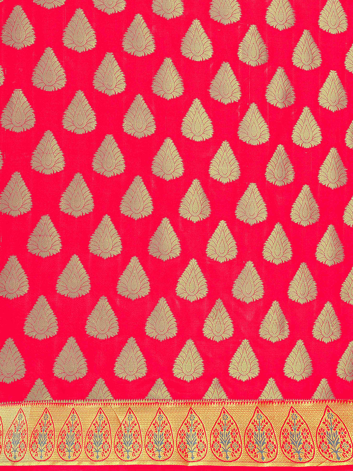 Mimosa Womens Art Silk Saree Kanjivaram Strawberry Color