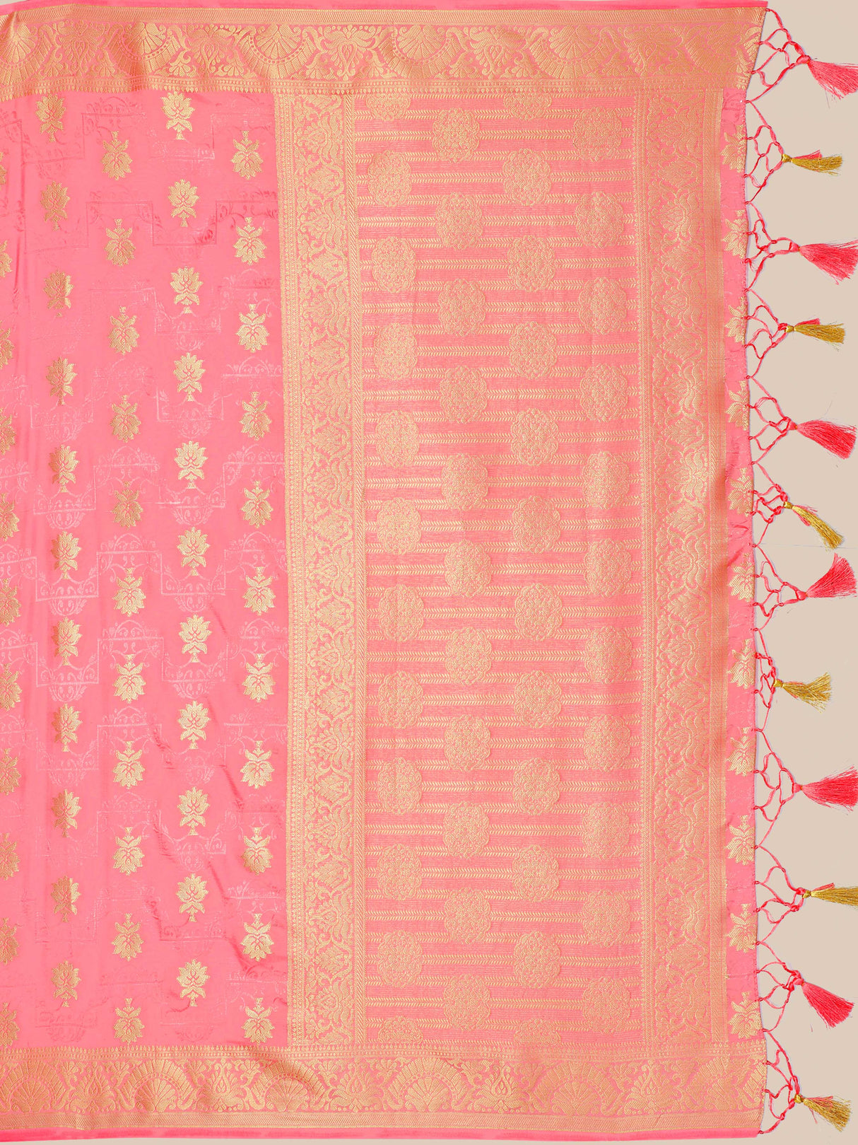 Mimosa Womens Art Silk Saree Kanjivaram Gajjari Color