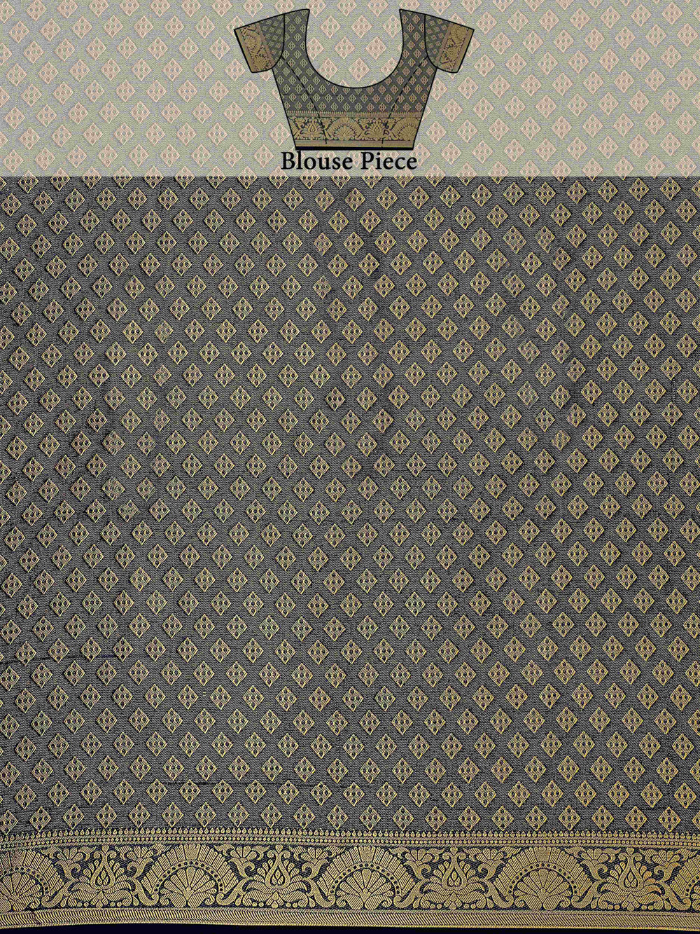 Mimosa Womens Art Silk Saree Kanjivaram Navy Blue Color