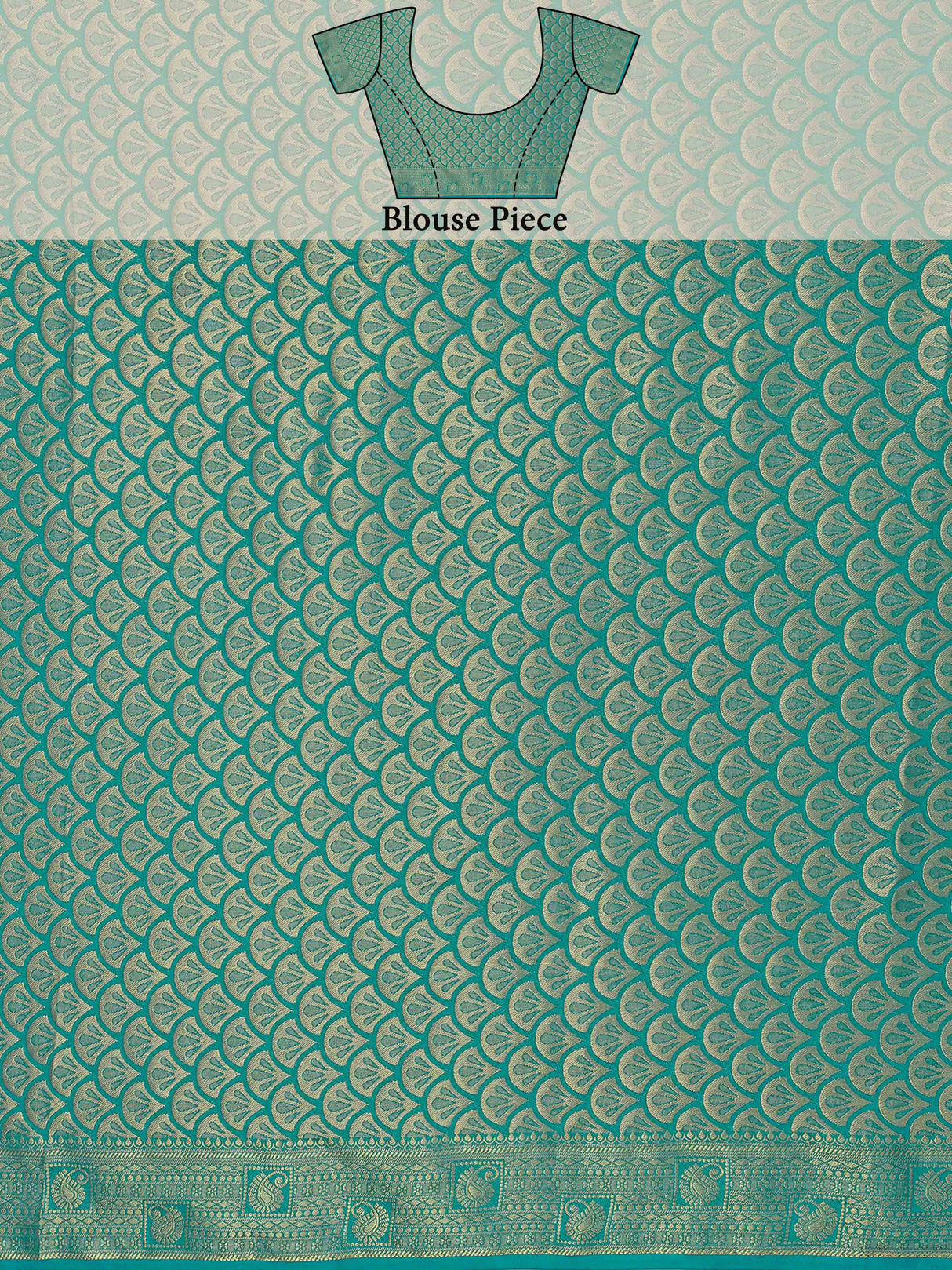 Mimosa Womens Art Silk Saree Kanjivaram Saffire Color