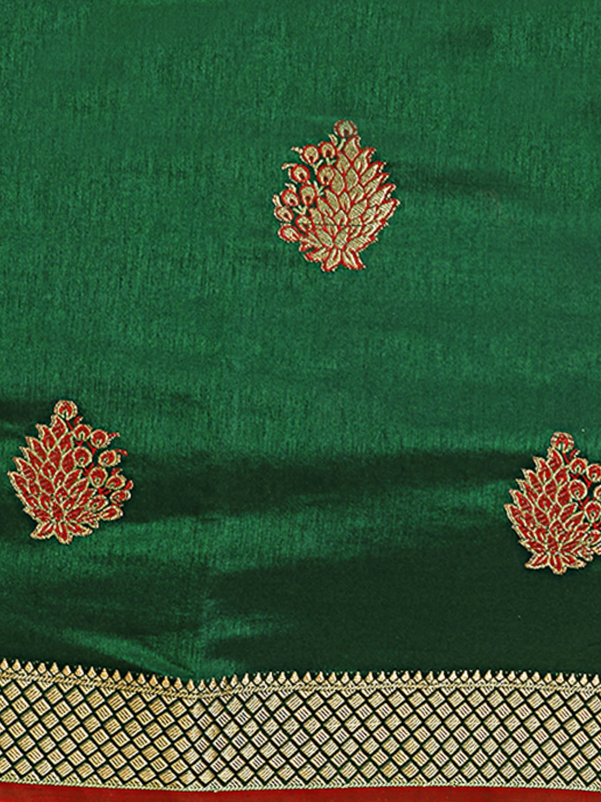 Mimosa Womens Art Silk Saree Kanjivaram BGreen Color