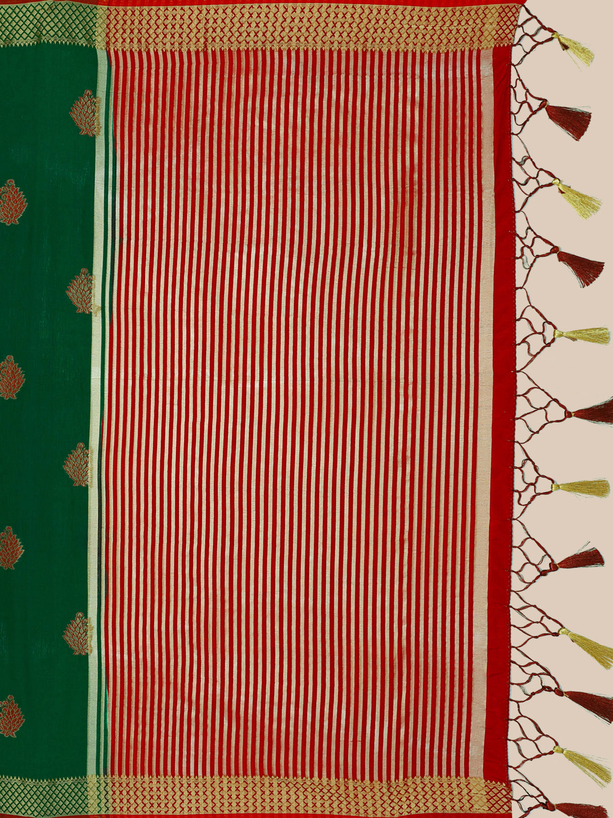 Mimosa Womens Art Silk Saree Kanjivaram BGreen Color