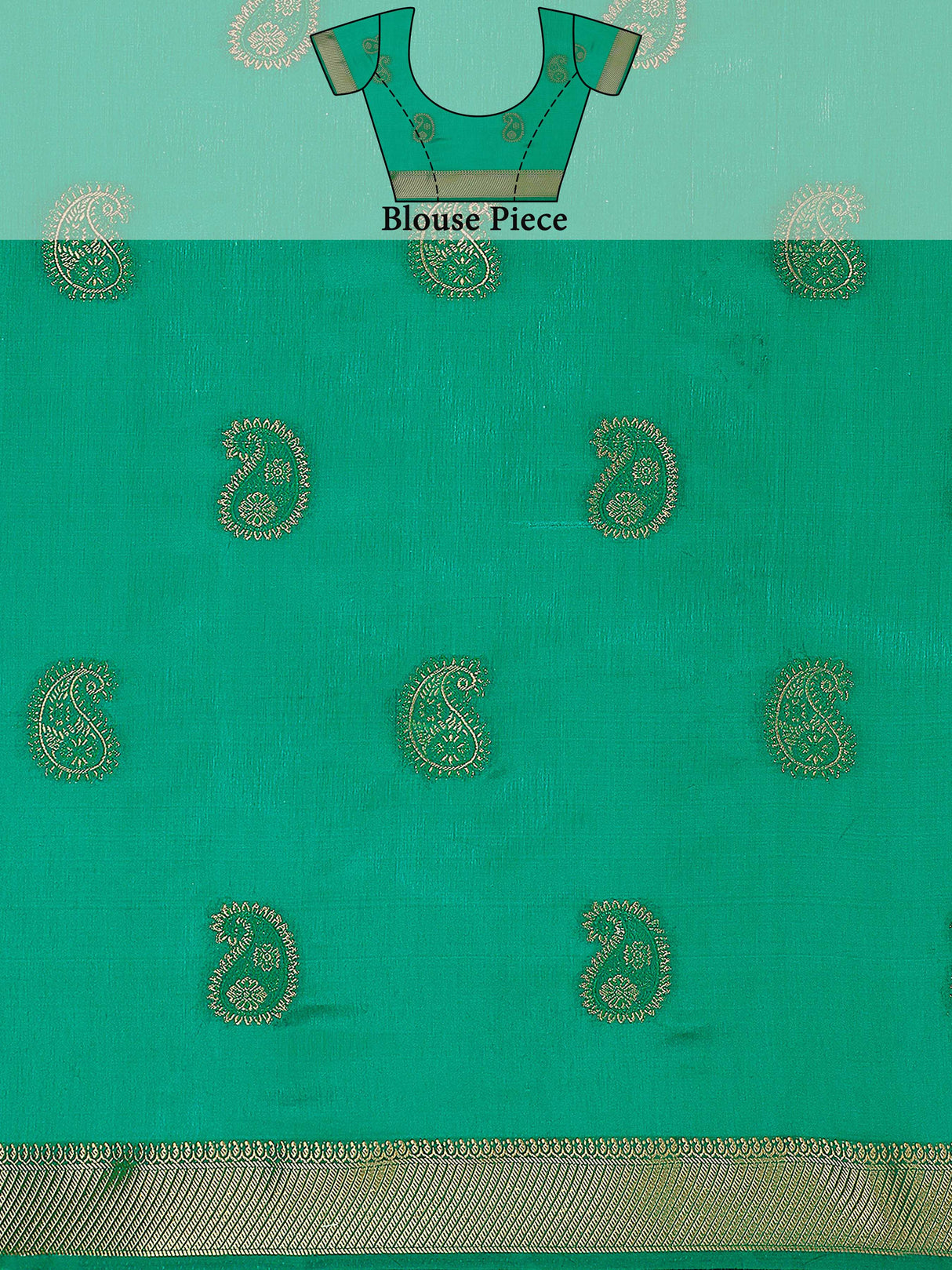 Mimosa Womens Art Silk Saree Kanjivaram style Halfwhite Color